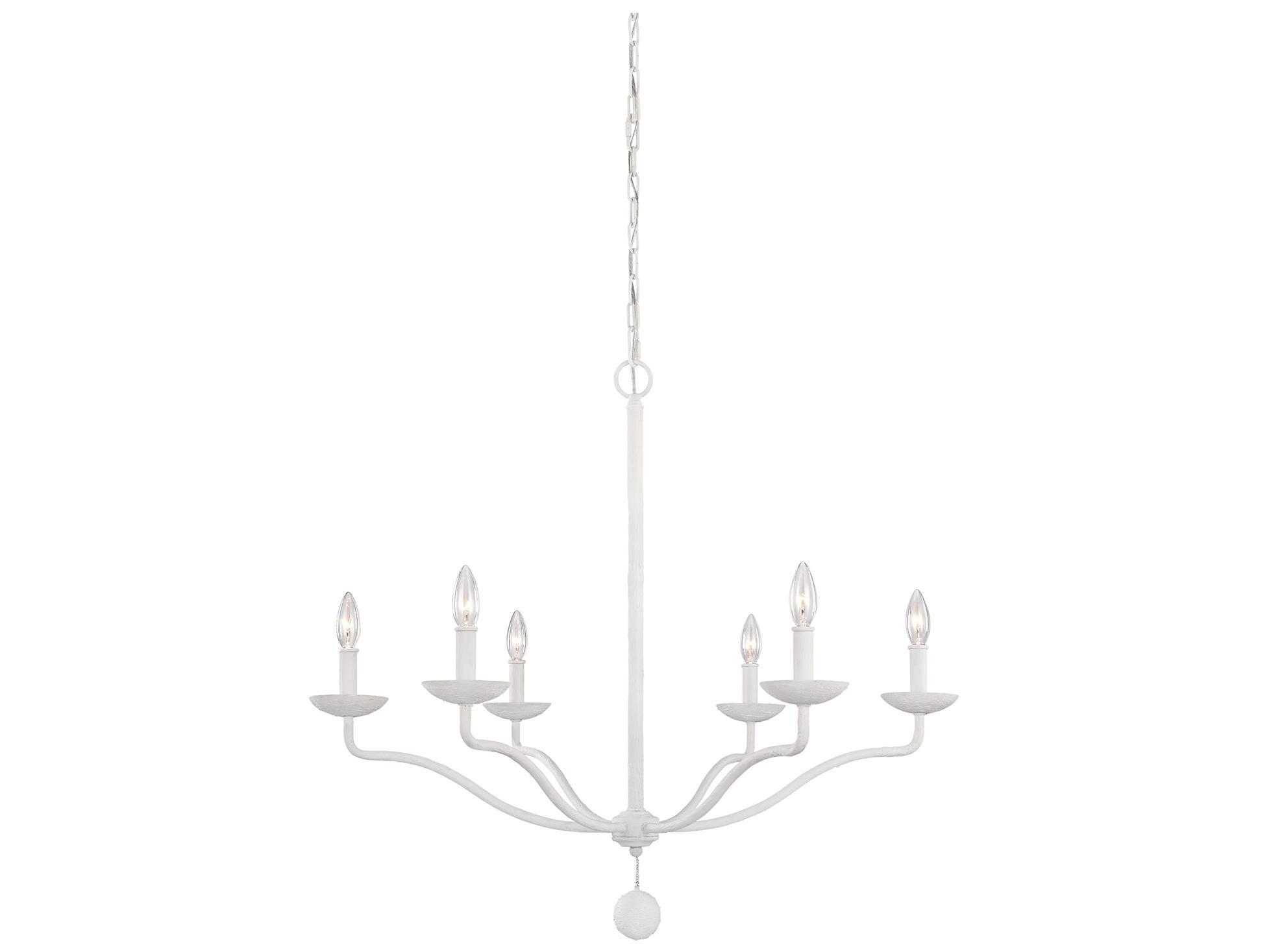 Visual Comfort Studio Annie 6-Light Plaster White Candelabra Chandelier