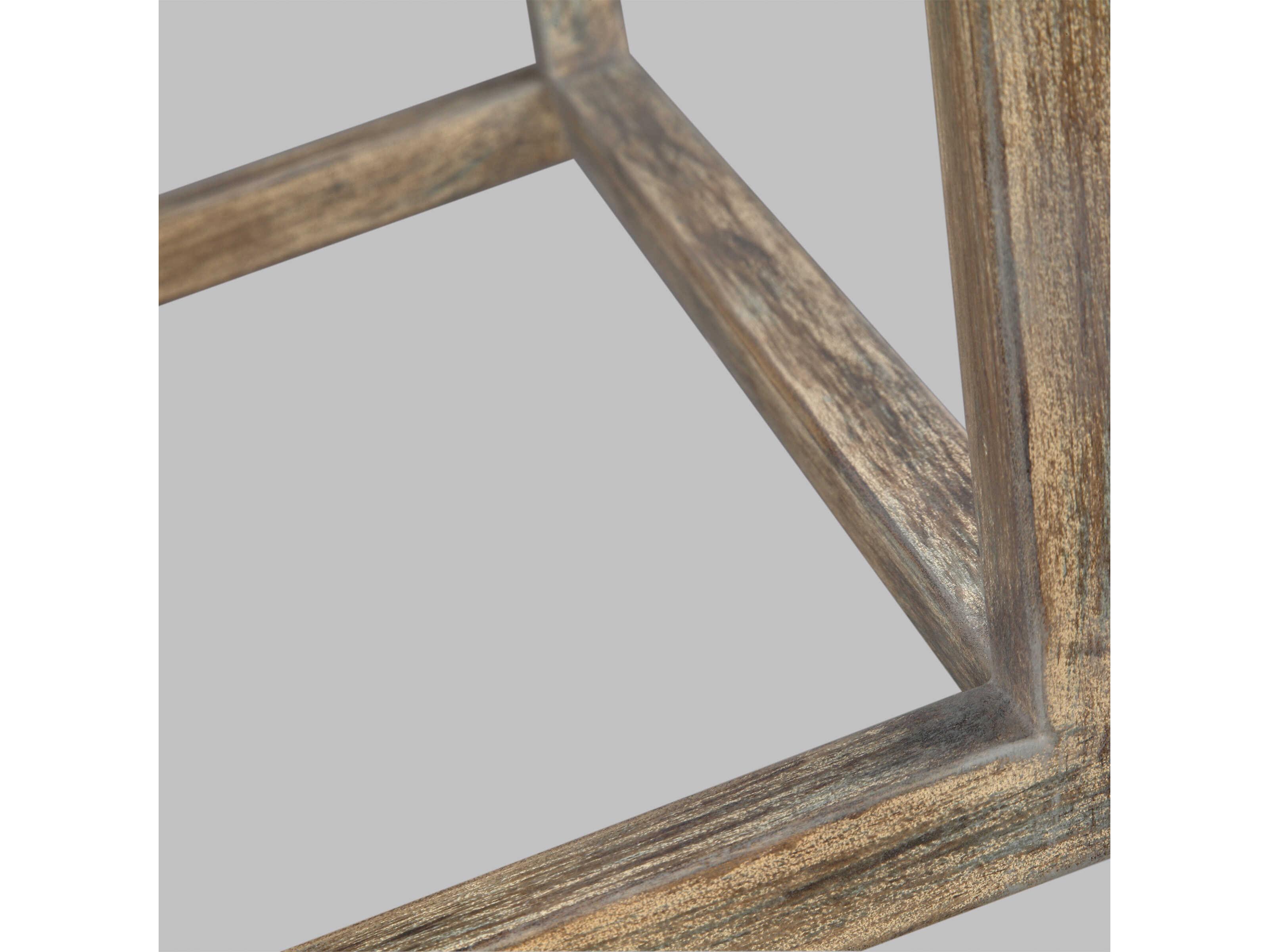 Visual Comfort Studio Gannet 6-Light Weathered Oak Wood Antique Forged Iron Brown Candelabra Chandelier