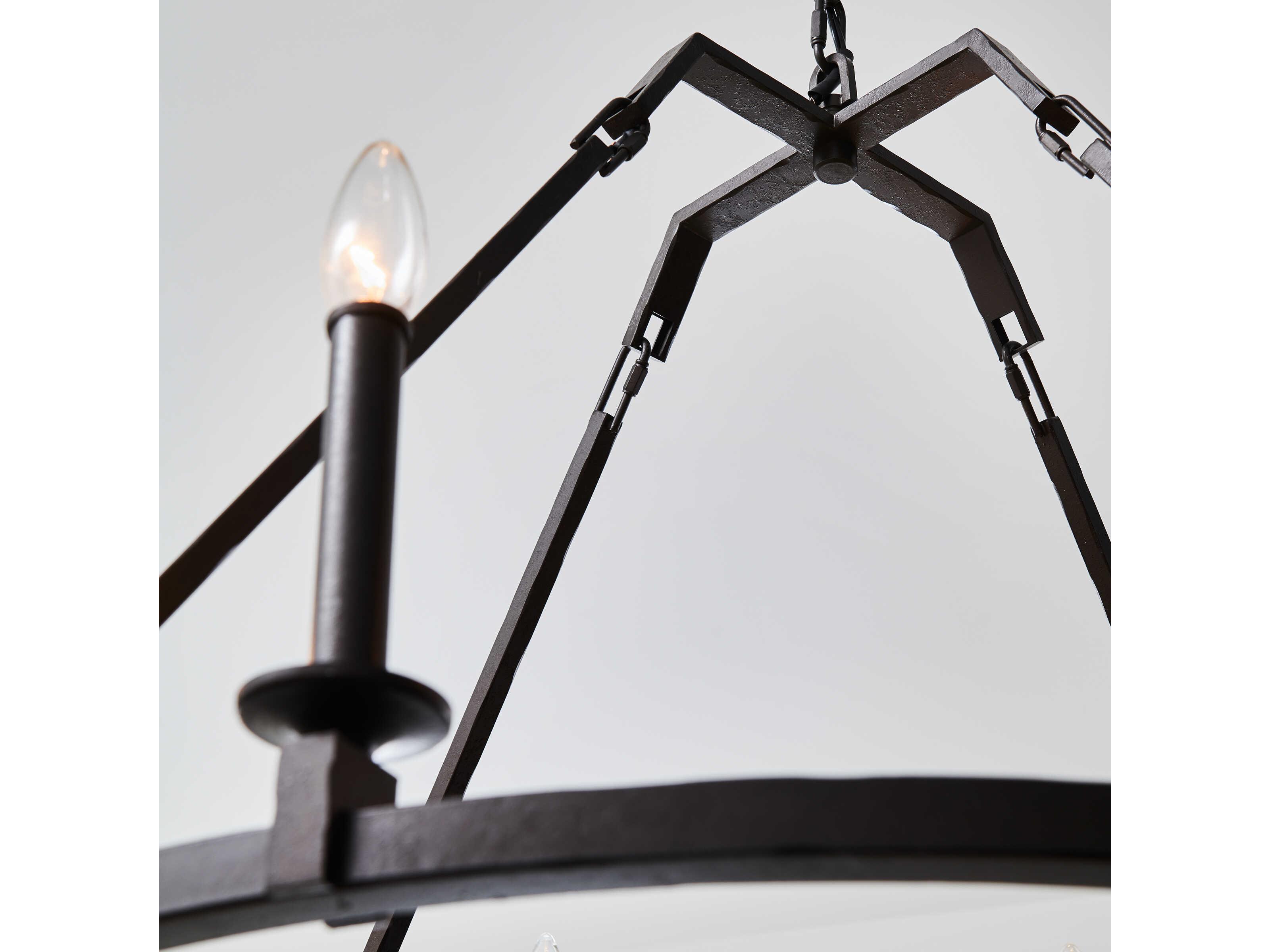 Visual Comfort Studio Landen 8-Light Smith Steel Candelabra Chandelier