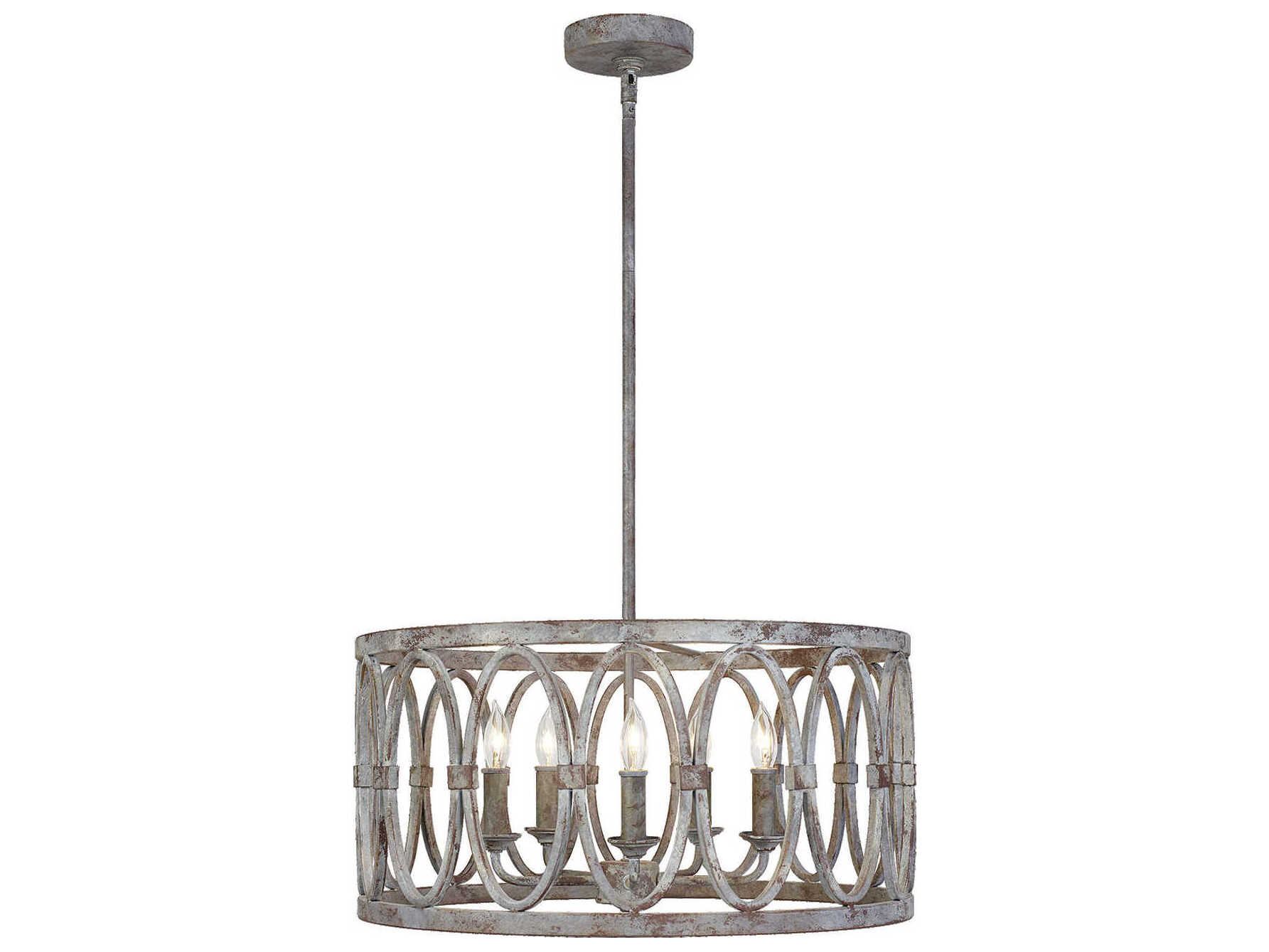 Visual Comfort Studio Patrice 5-Light Deep Abyss Gray Candelabra Chandelier