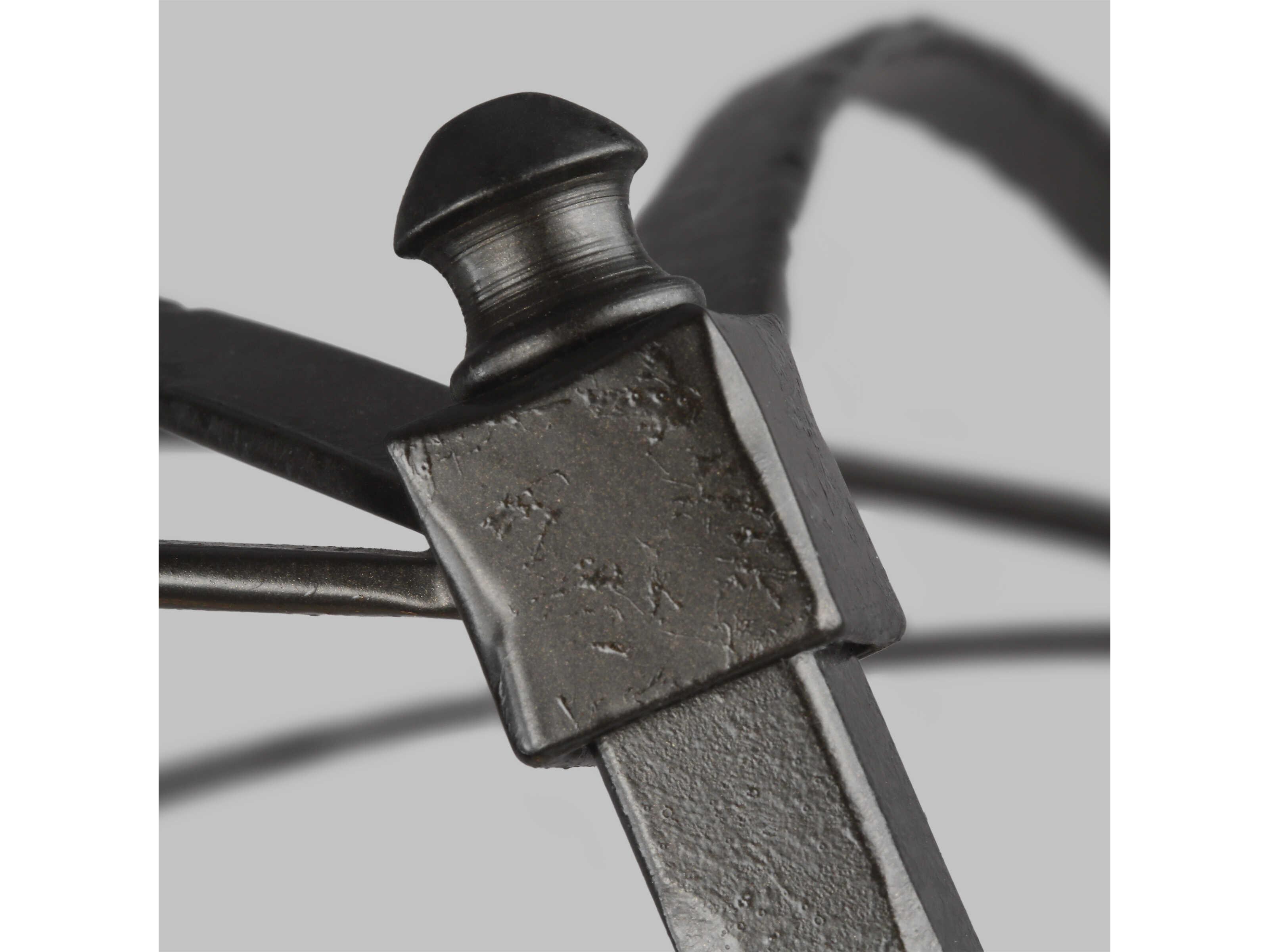 Visual Comfort Studio Thayer 5-Light Smith Steel Candelabra Lantern Chandelier