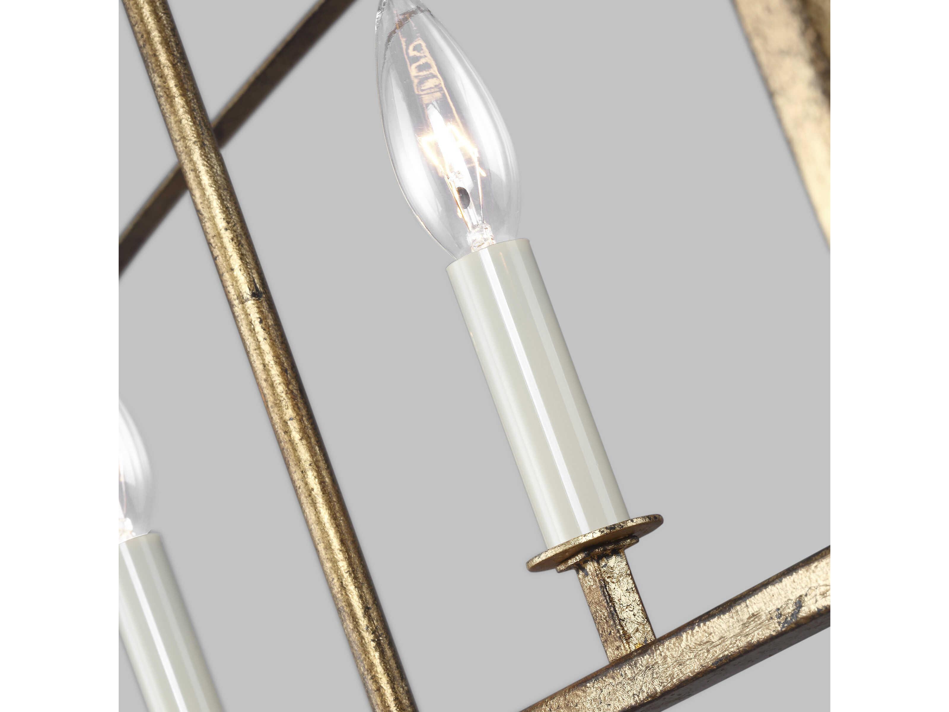 Visual Comfort Studio Thayer 5-Light Antique Gild Gold Linear Island Pendant