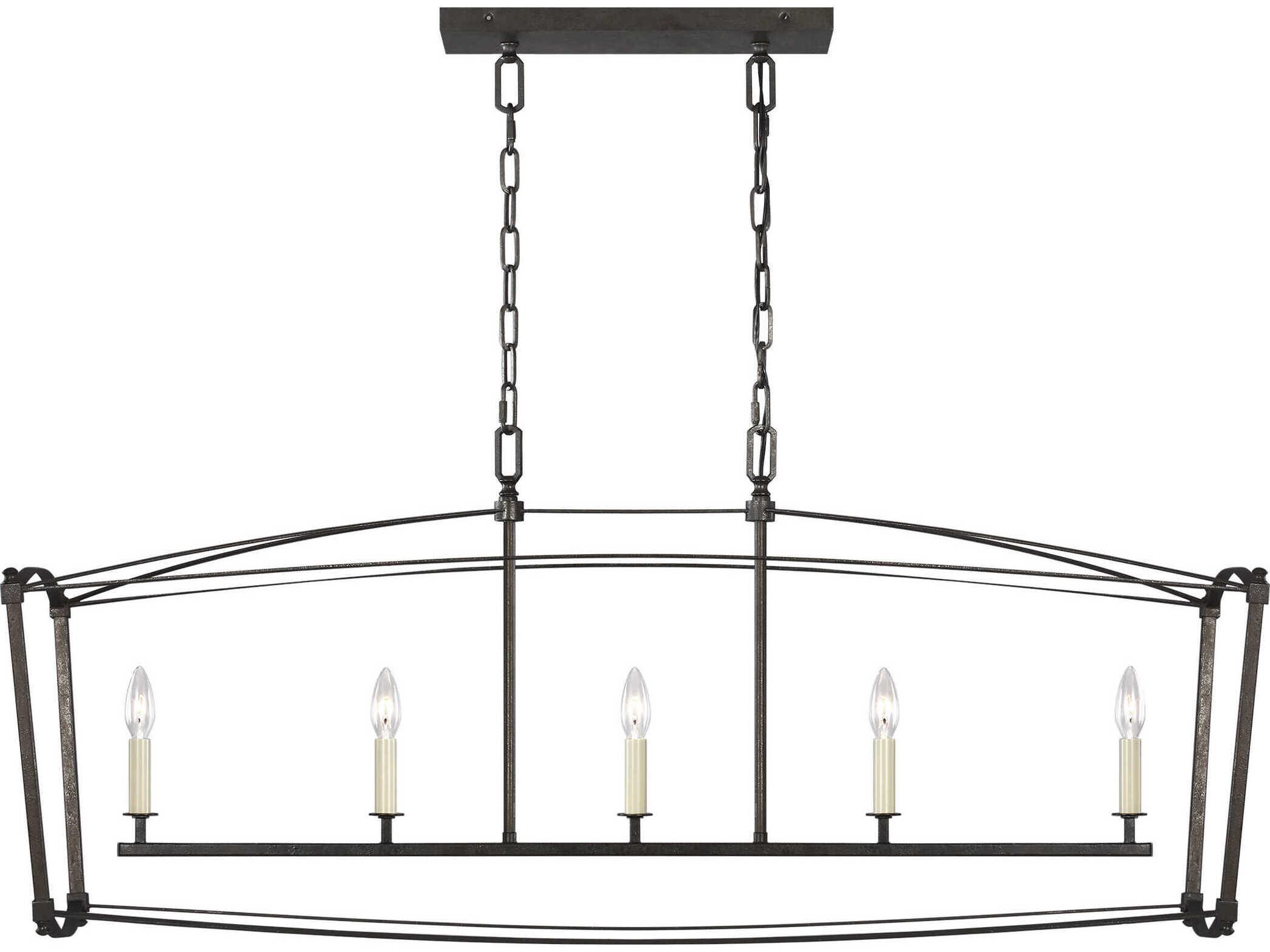 Visual Comfort Studio Thayer 5-Light Smith Steel Linear Island Pendant