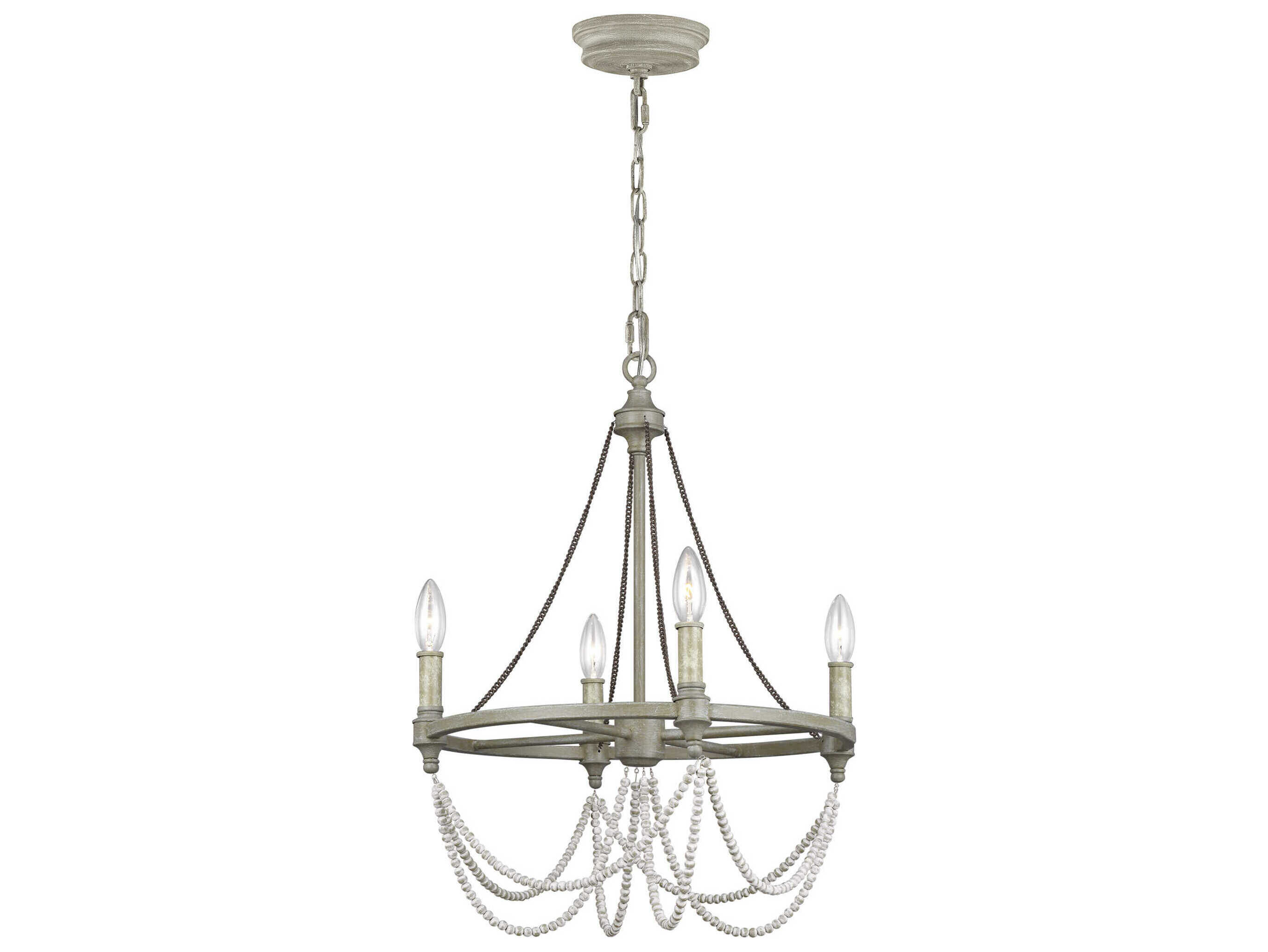 Visual Comfort Studio Beverly 4-Light Gray Candelabra Chandelier