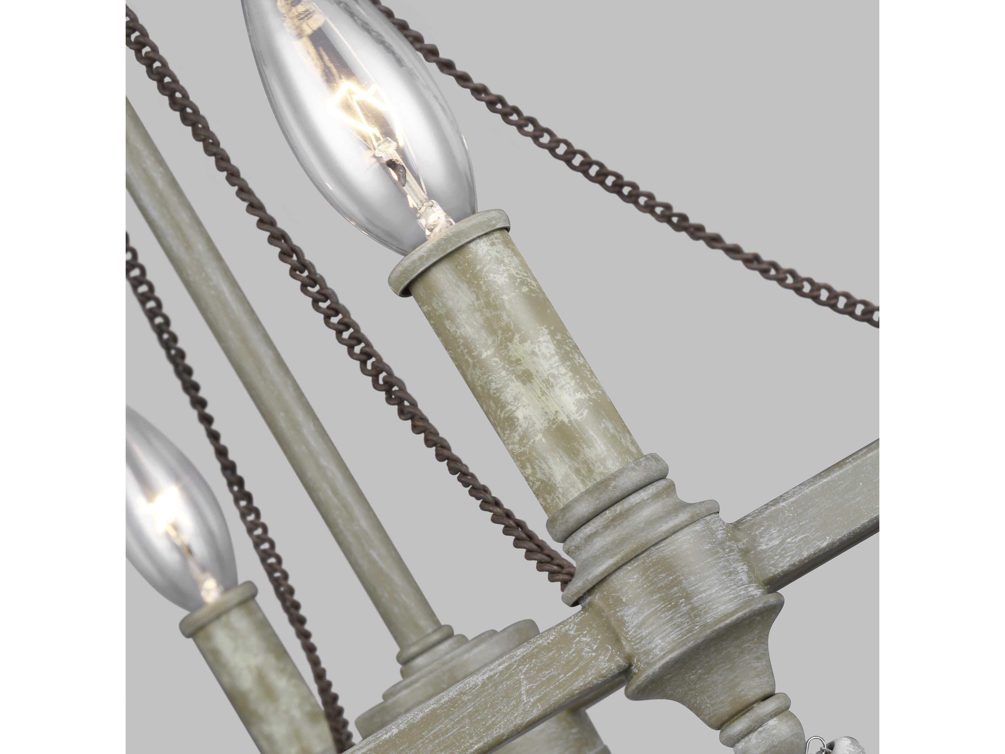 Visual Comfort Studio Beverly 4-Light Gray Candelabra Chandelier