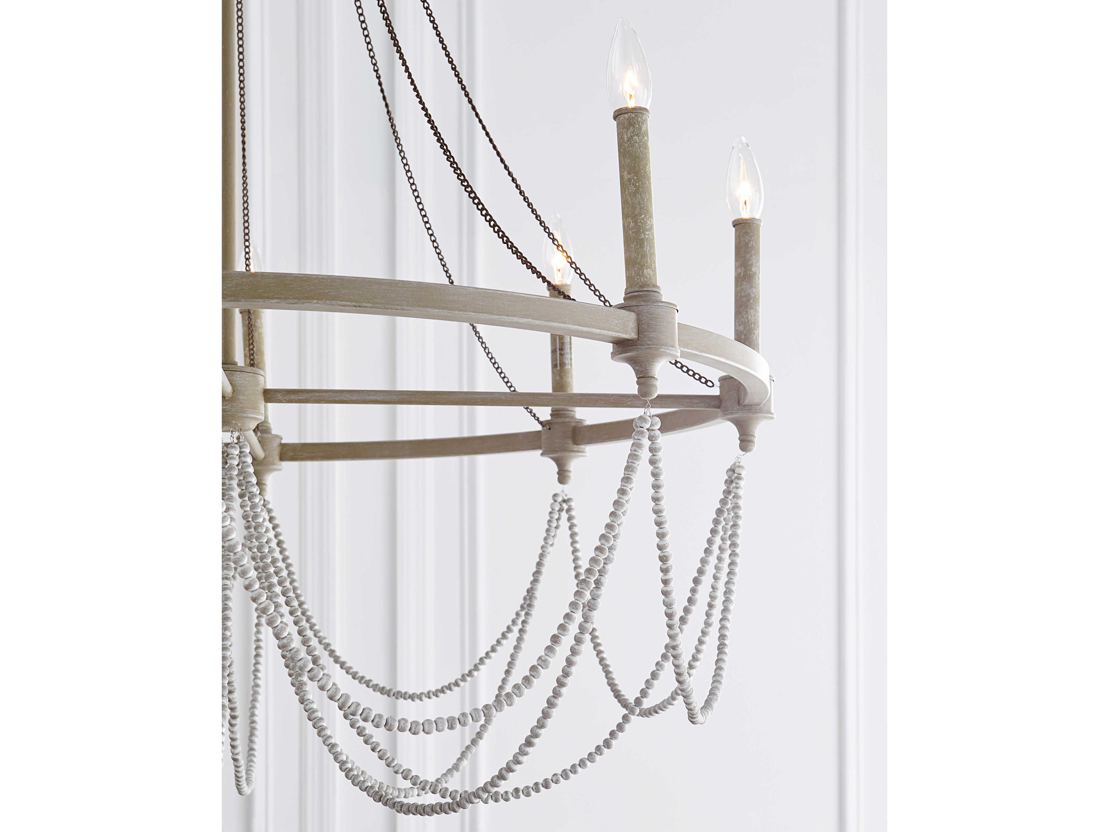 Visual Comfort Studio Beverly 8-Light Gray Candelabra Chandelier