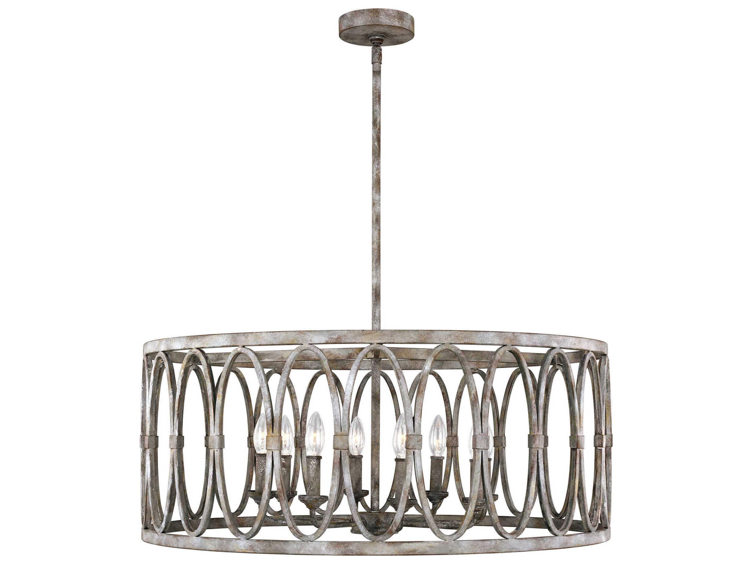 Visual Comfort Studio Patrice 8-Light Deep Abyss Gray Candelabra Chandelier