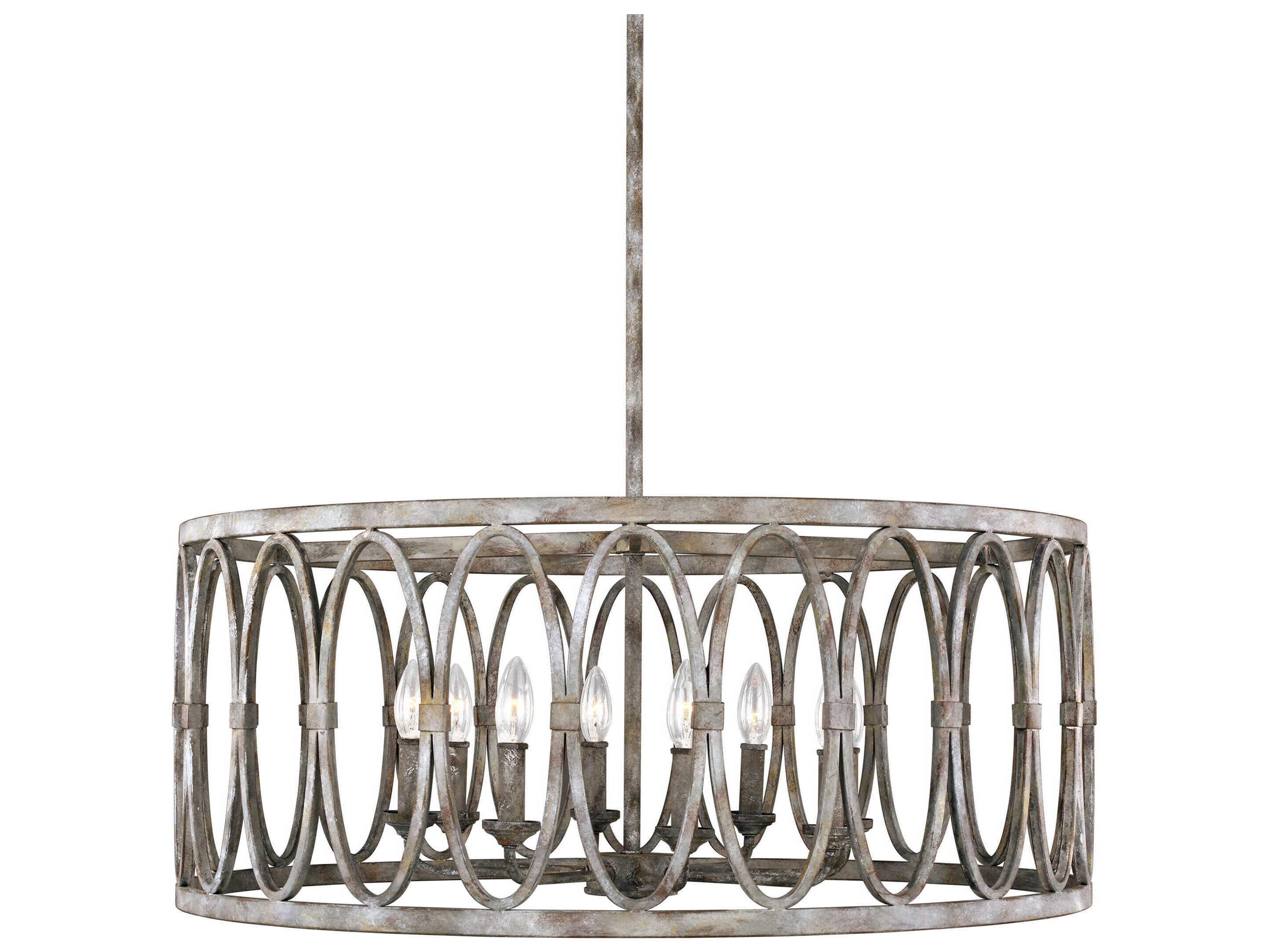 Visual Comfort Studio Patrice 8-Light Deep Abyss Gray Candelabra Chandelier