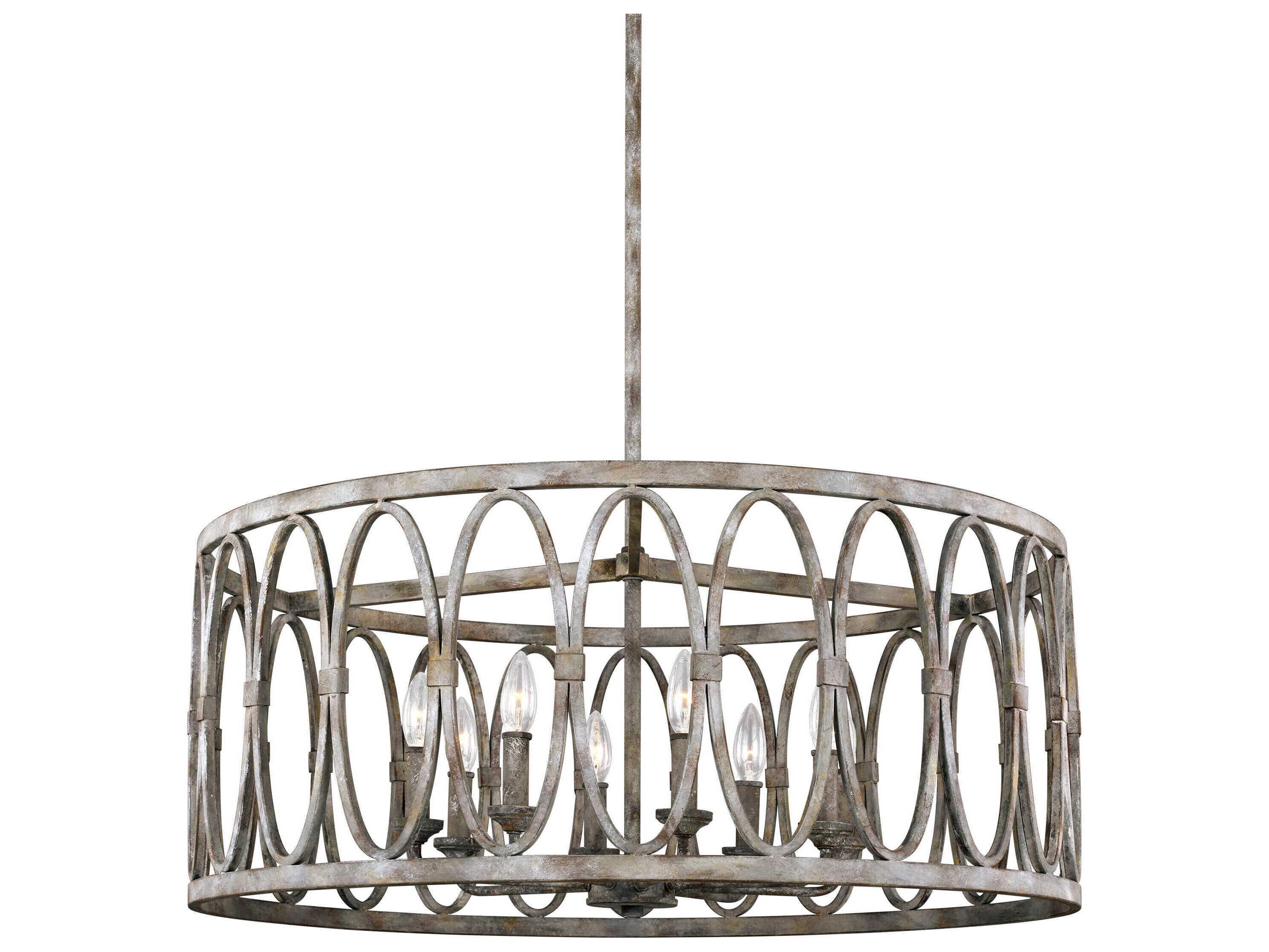 Visual Comfort Studio Patrice 8-Light Deep Abyss Gray Candelabra Chandelier