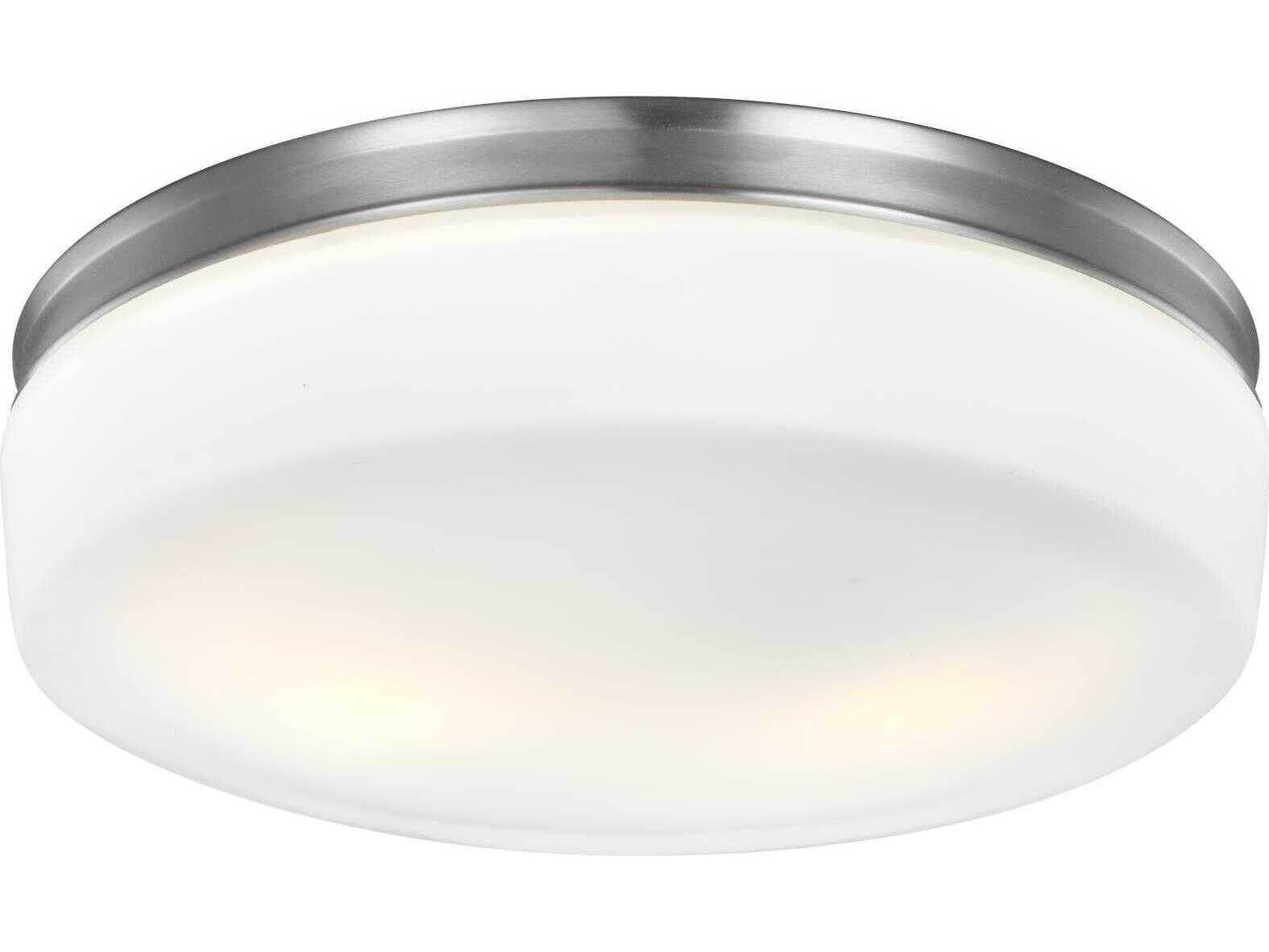 Visual Comfort Studio Issen 2-Light Satin Nickel Flush Mount