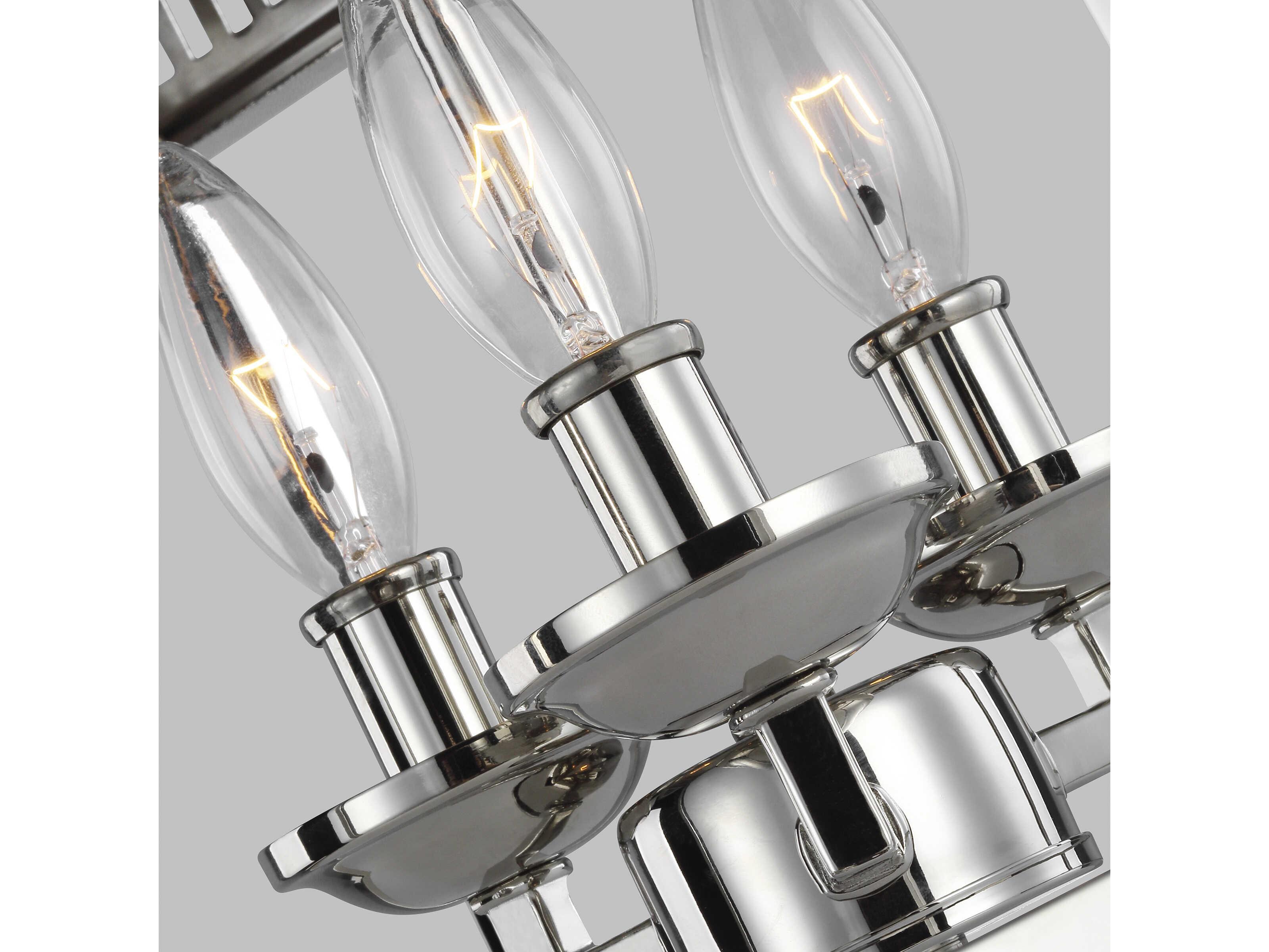 Visual Comfort Studio Woodruff 3-Light Polished Nickel Flush Mount