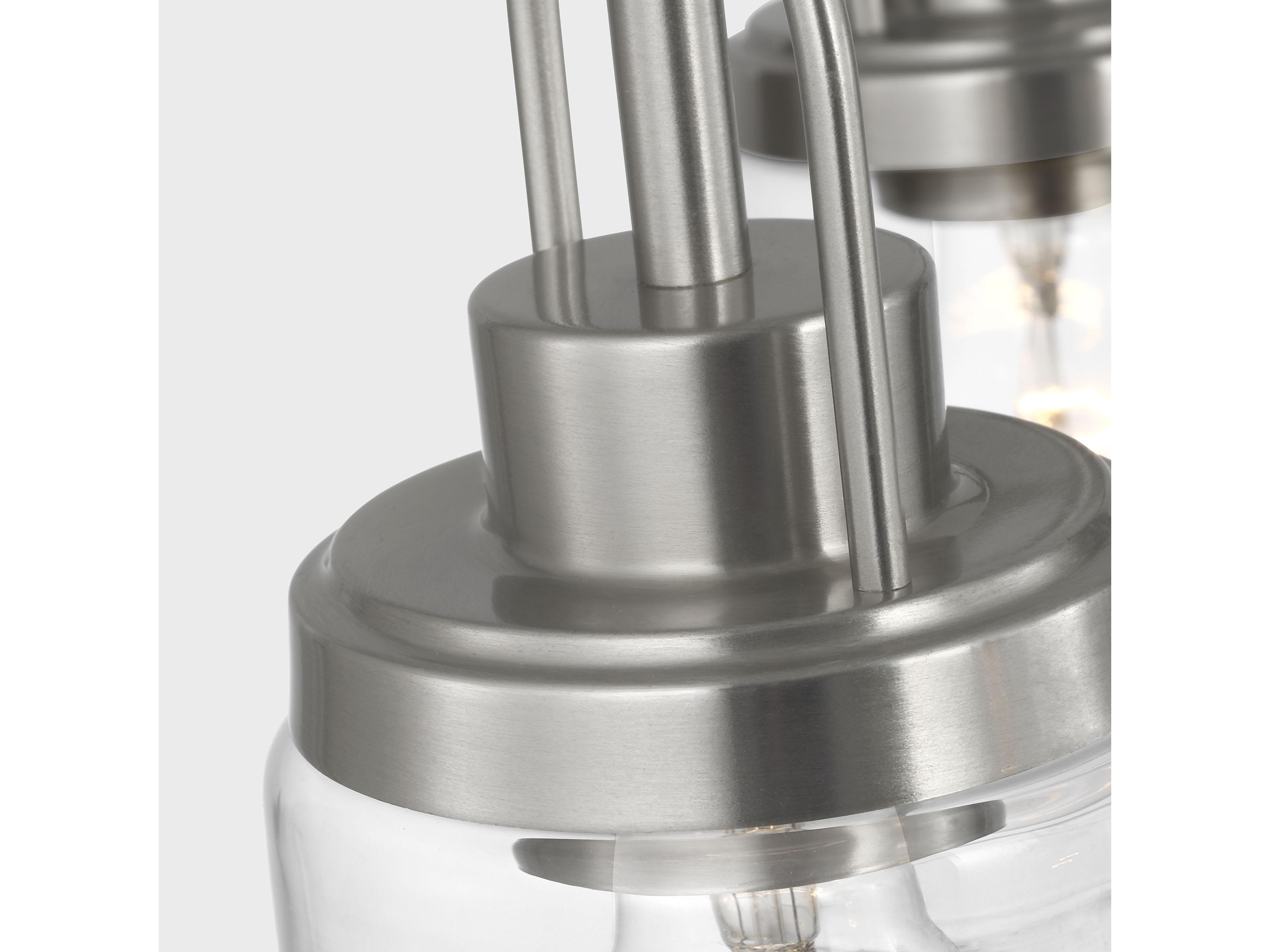 Visual Comfort Studio Anders 5-Light Brushed Nickel Cylinder Chandelier