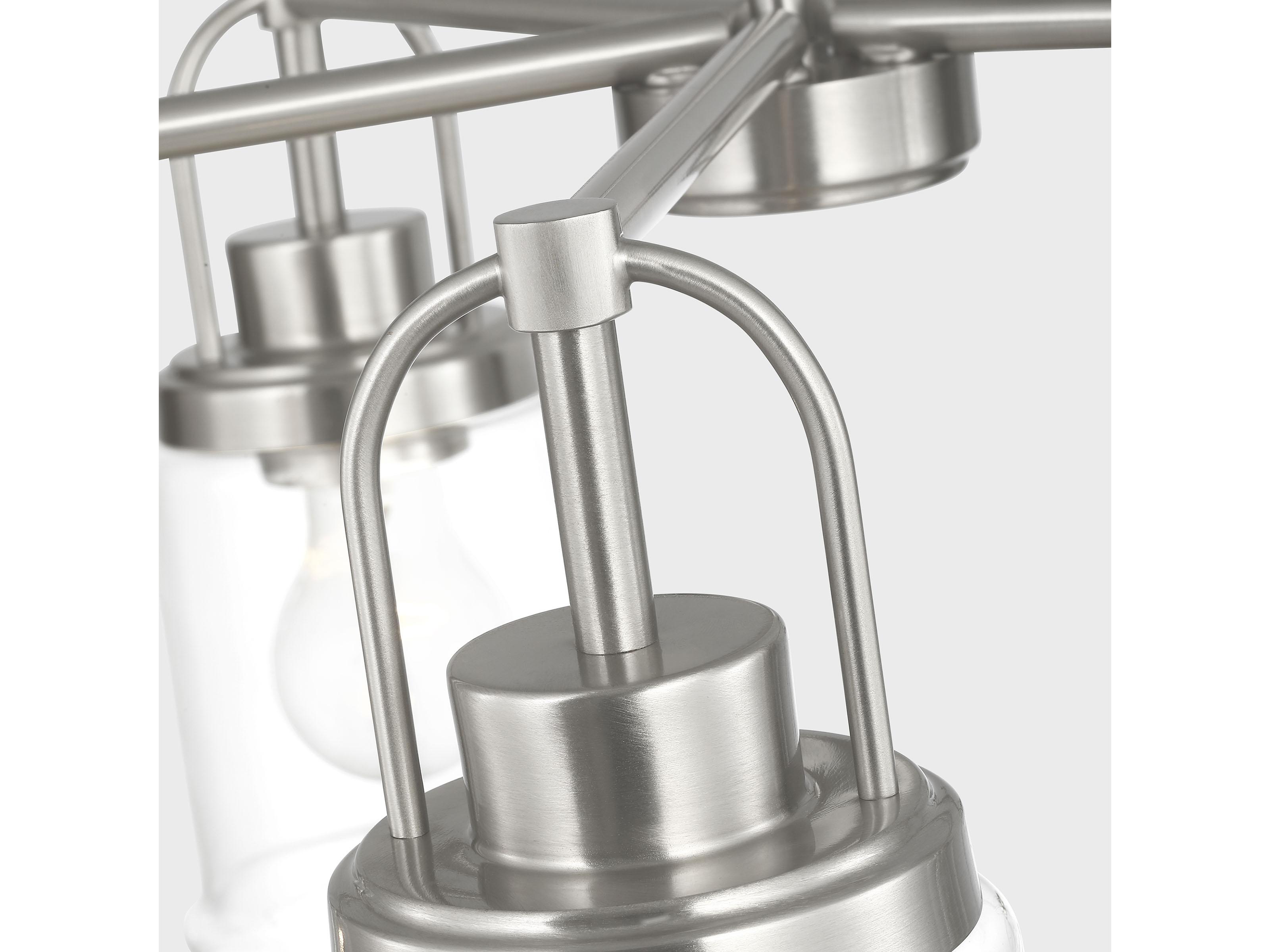 Visual Comfort Studio Anders 5-Light Brushed Nickel Cylinder Chandelier