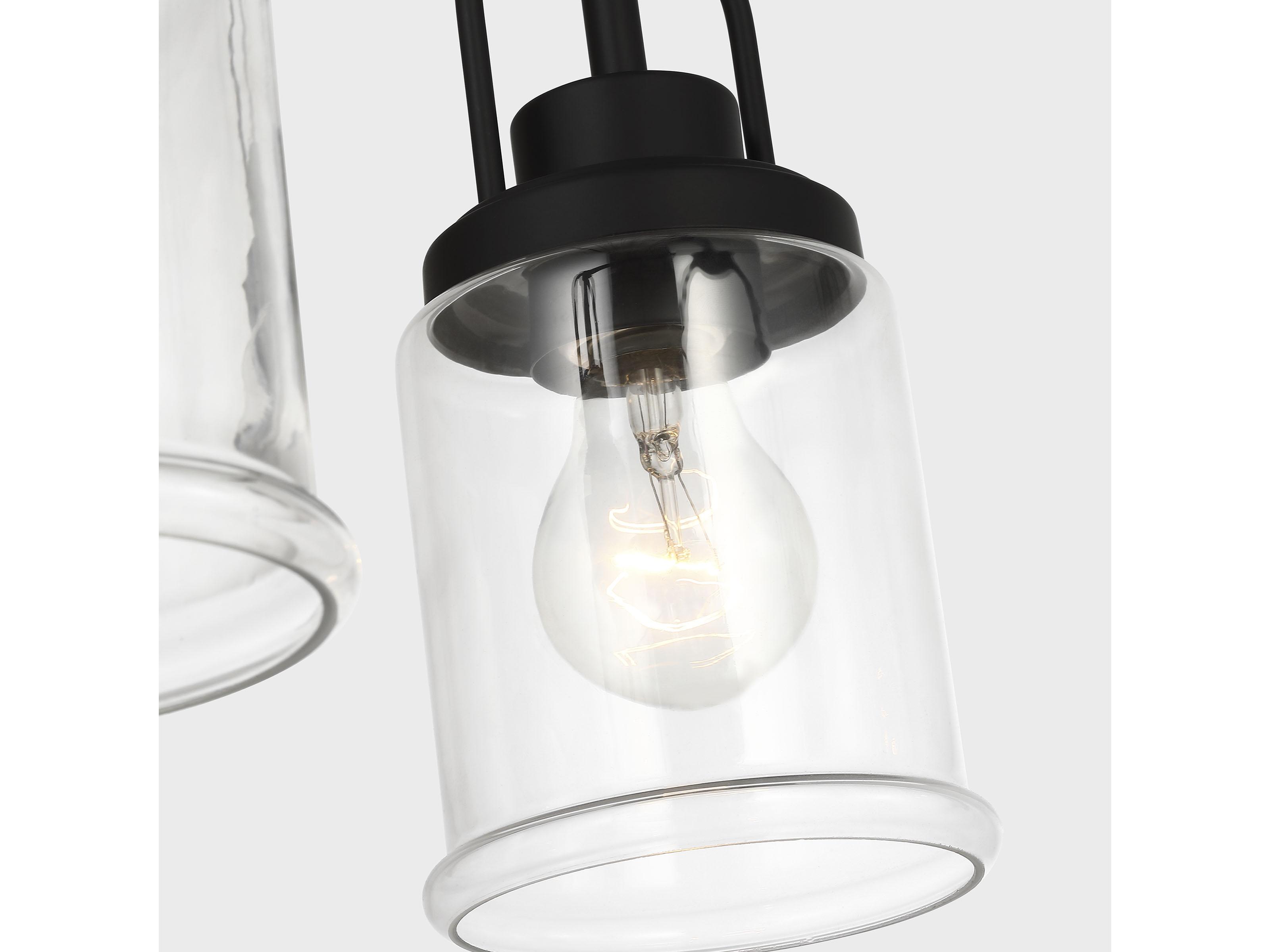 Visual Comfort Studio Anders 5-Light Midnight Black Cylinder Chandelier