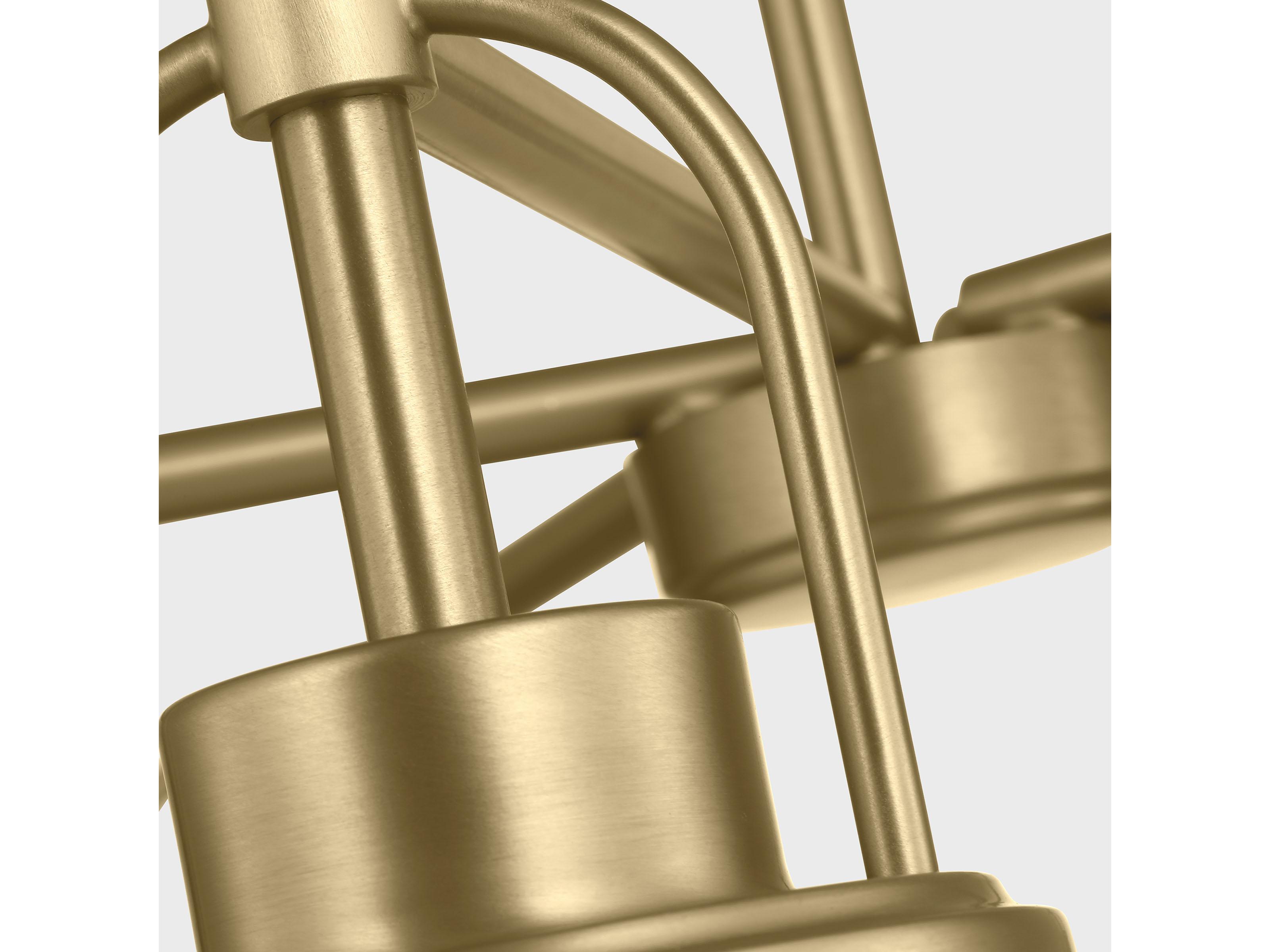 Visual Comfort Studio Anders 5-Light Satin Brass Cylinder Chandelier