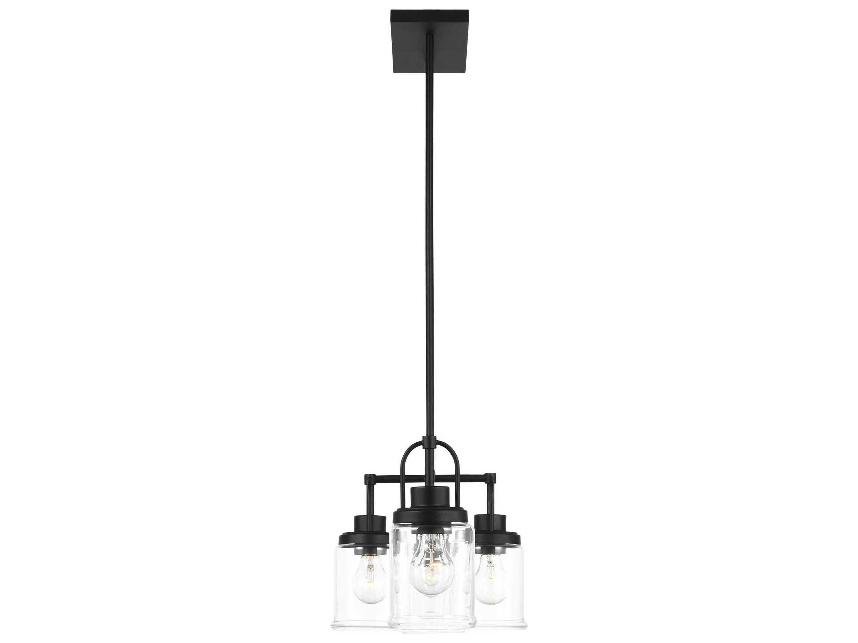 Visual Comfort Studio Anders 4-Light Midnight Black Cylinder Island Pendant
