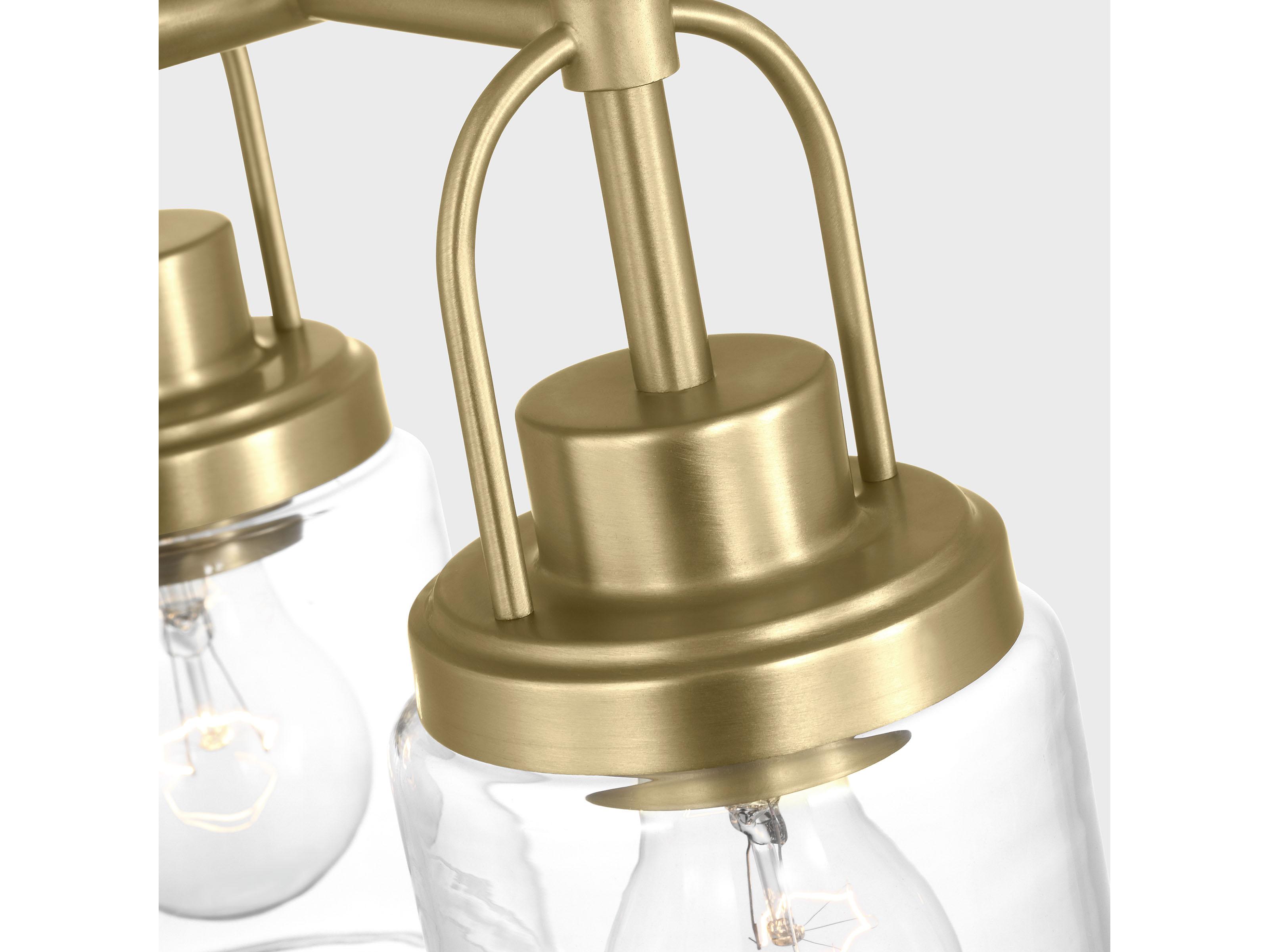 Visual Comfort Studio Anders 4-Light Satin Brass Cylinder Island Pendant