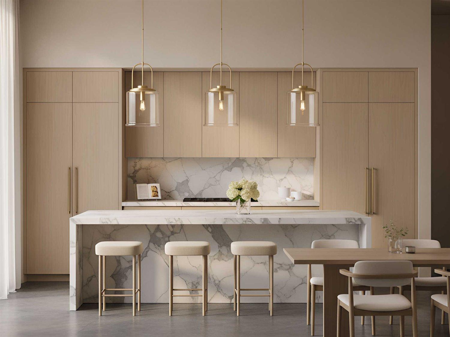 Visual Comfort Studio Anders 1-Light Satin Brass Cylinder Pendant