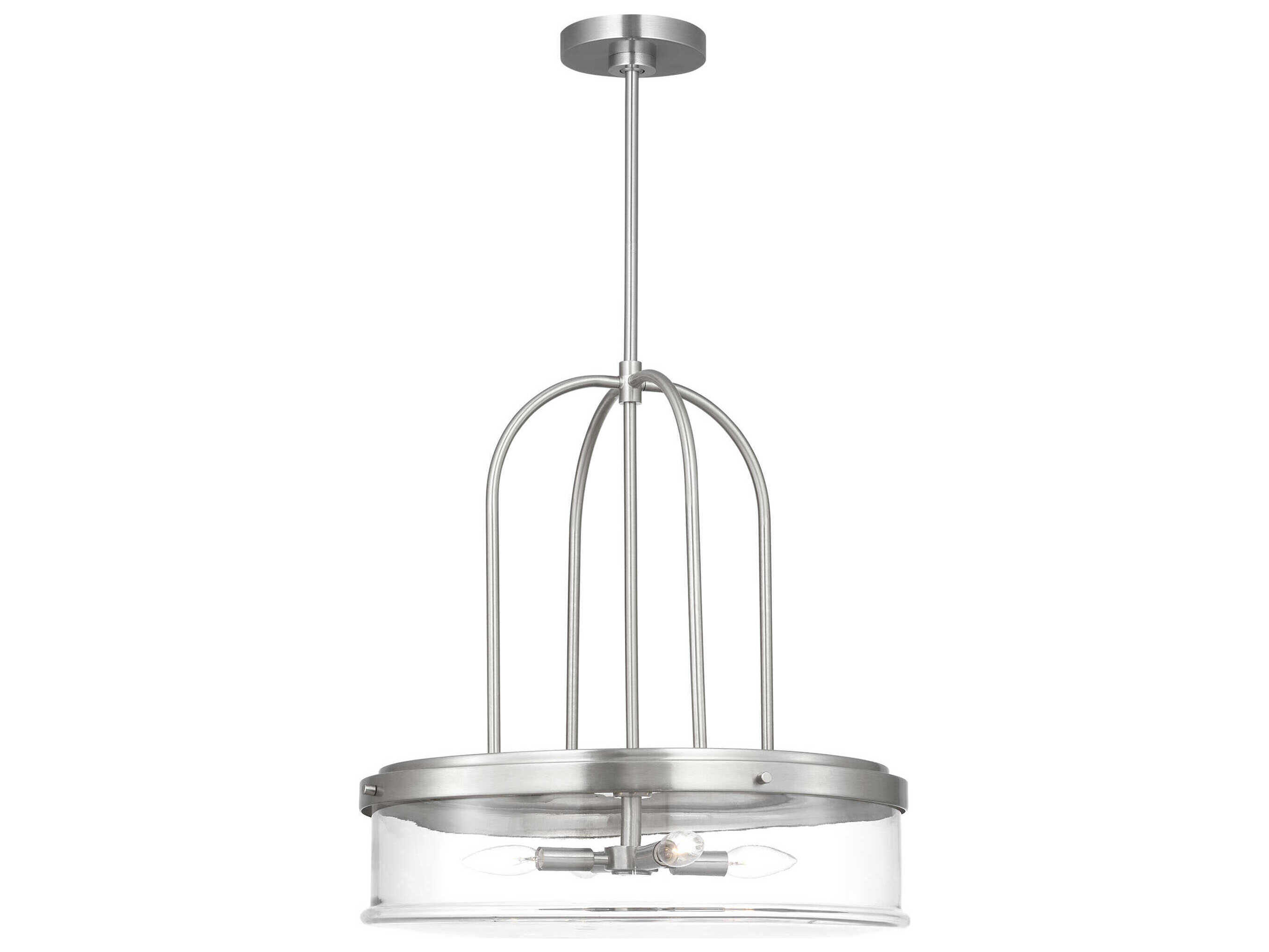 Visual Comfort Studio Anders 4-Light Brushed Nickel Pendant