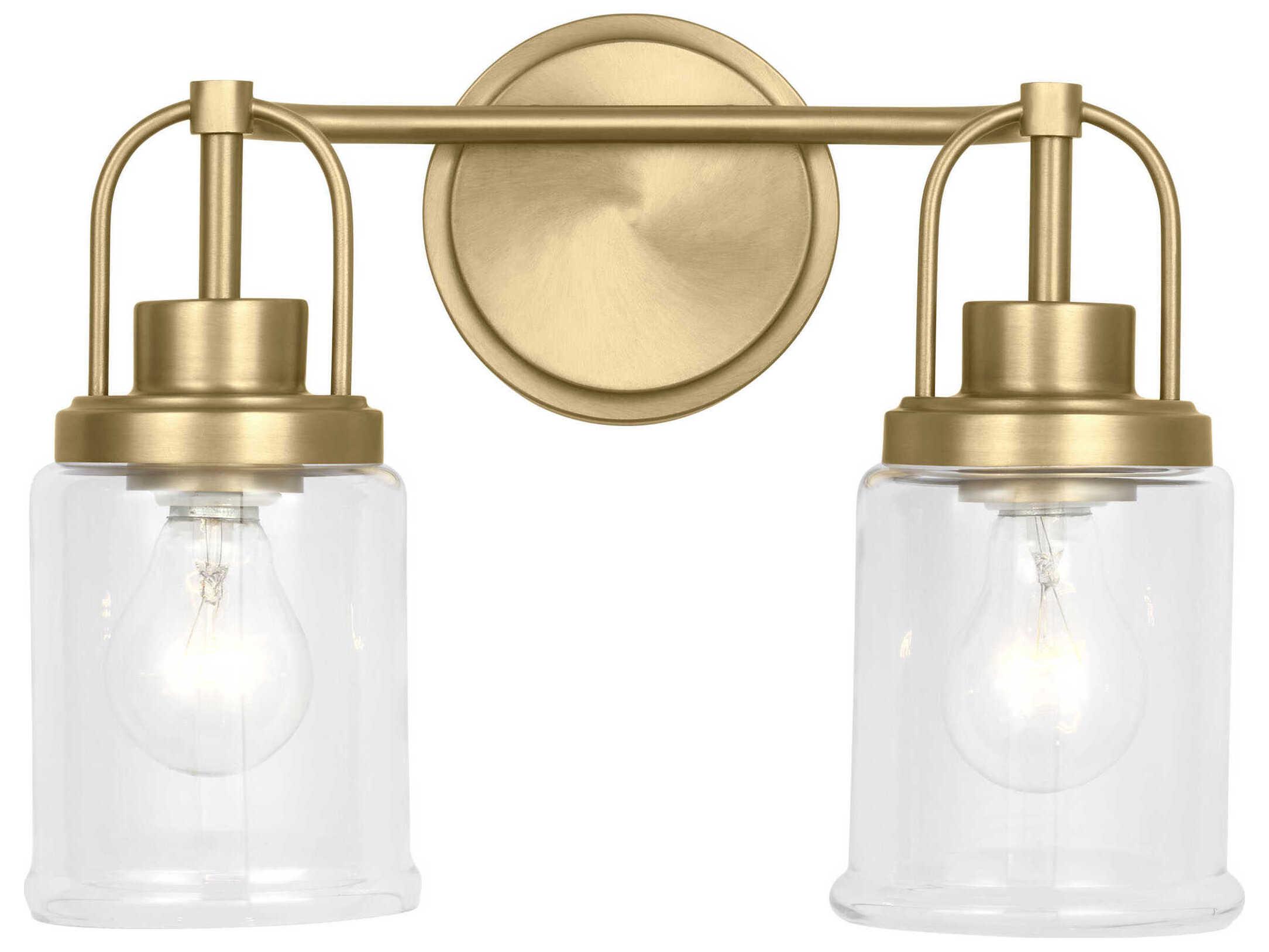 Visual Comfort Studio Anders 2-Light Satin Brass Vanity Light