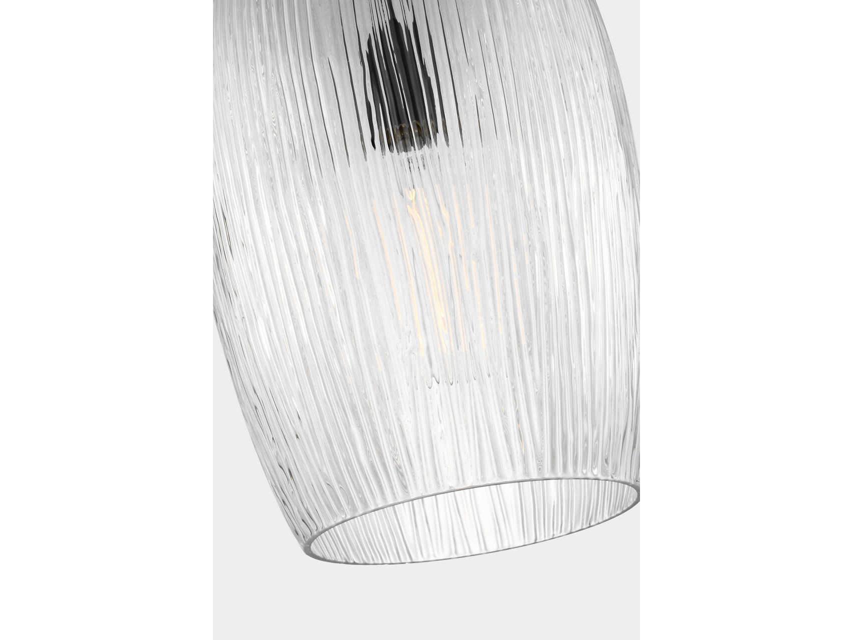 Visual Comfort Studio Serafina 1-Light Aged Iron Black Mini Pendant