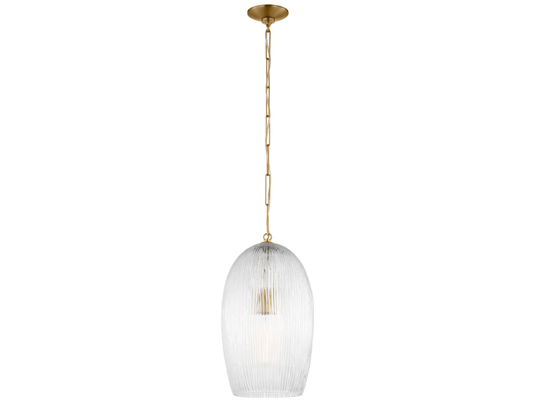 Visual Comfort Studio Serafina 1-Light Burnished Brass Mini Pendant