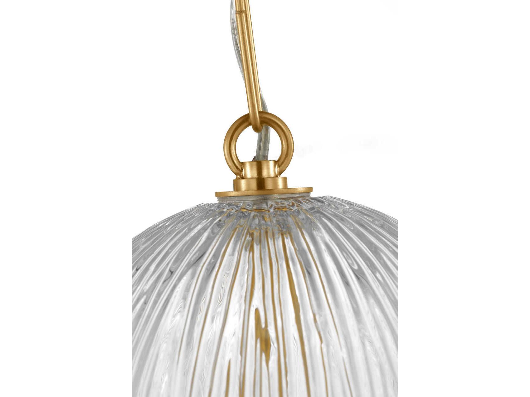 Visual Comfort Studio Serafina 1-Light Burnished Brass Mini Pendant