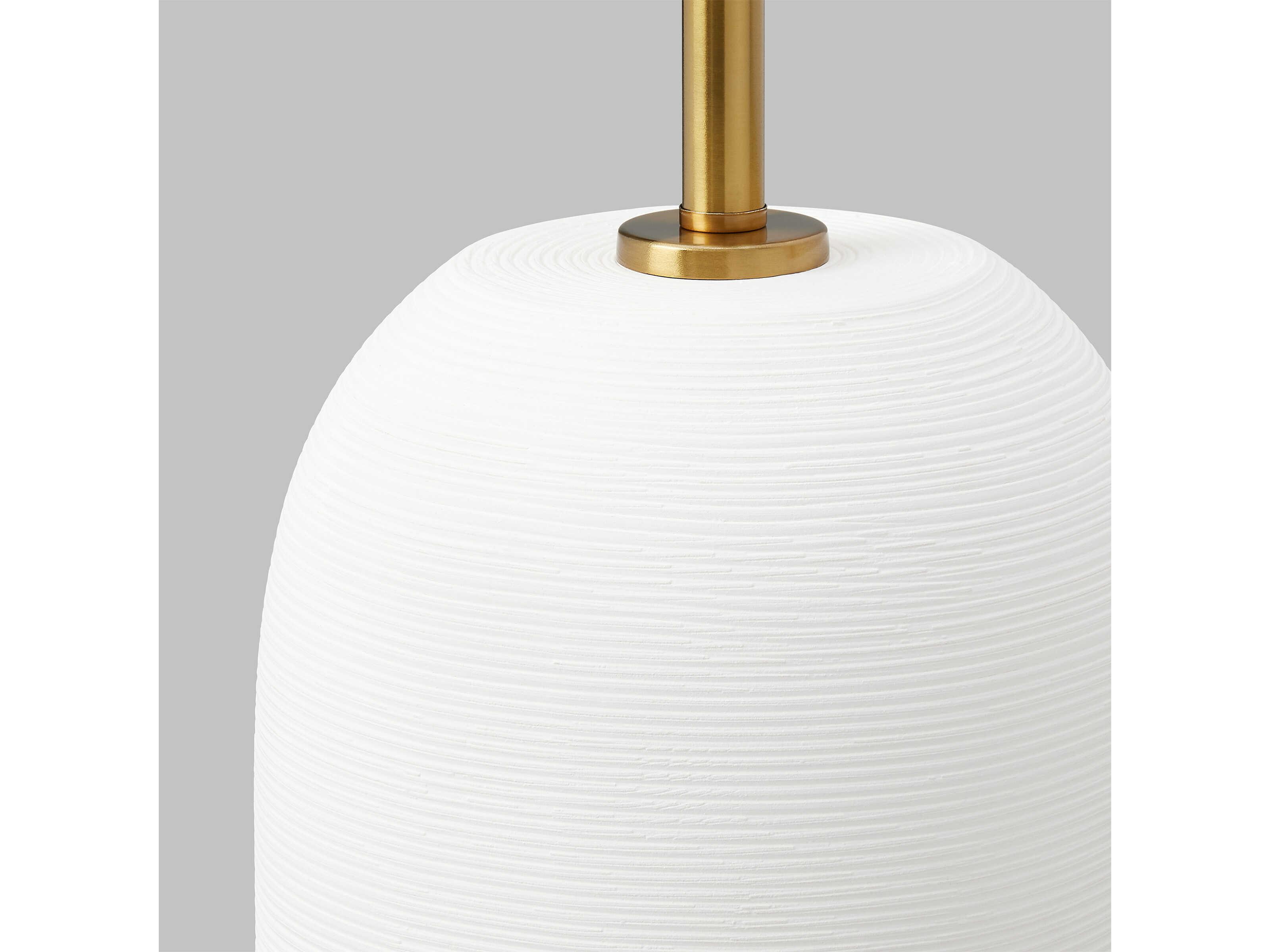 Visual Comfort Studio Fanny Matte White Ceramic Linen Fabric Buffet Lamp