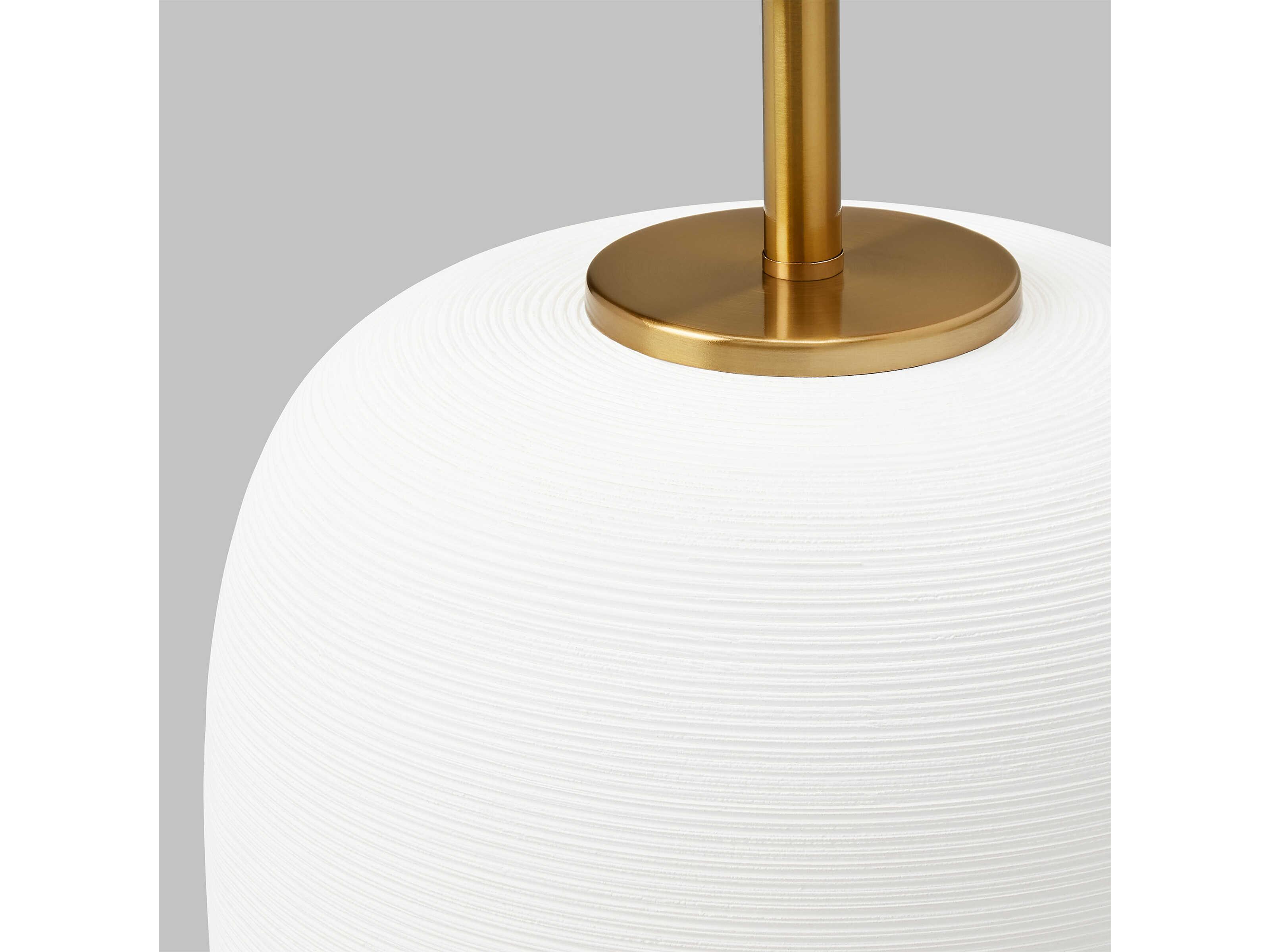 Visual Comfort Studio Fanny Matte White Ceramic Linen Fabric Table Lamp