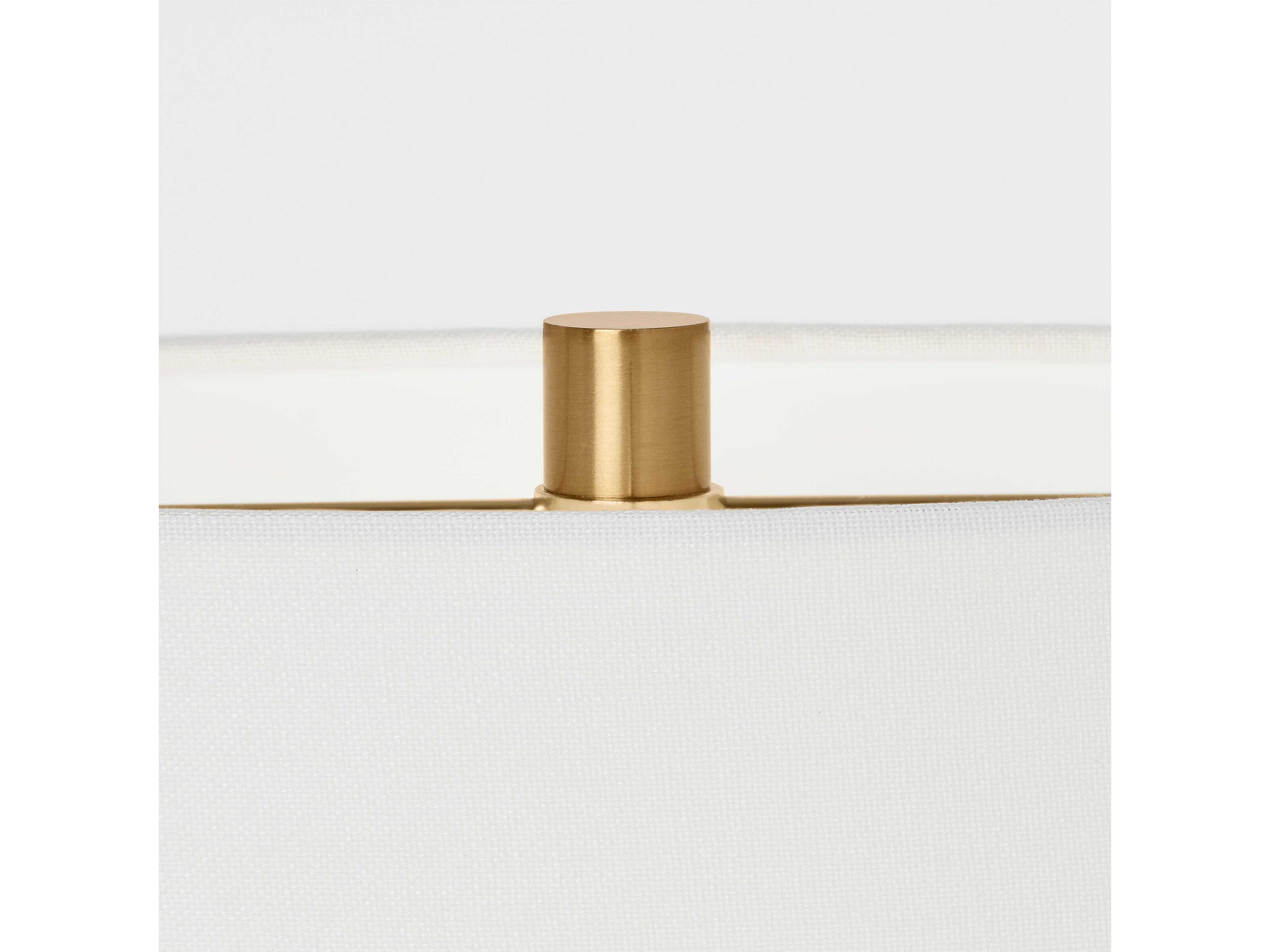 Visual Comfort Studio Aura Rough Black White Linen Table Lamp