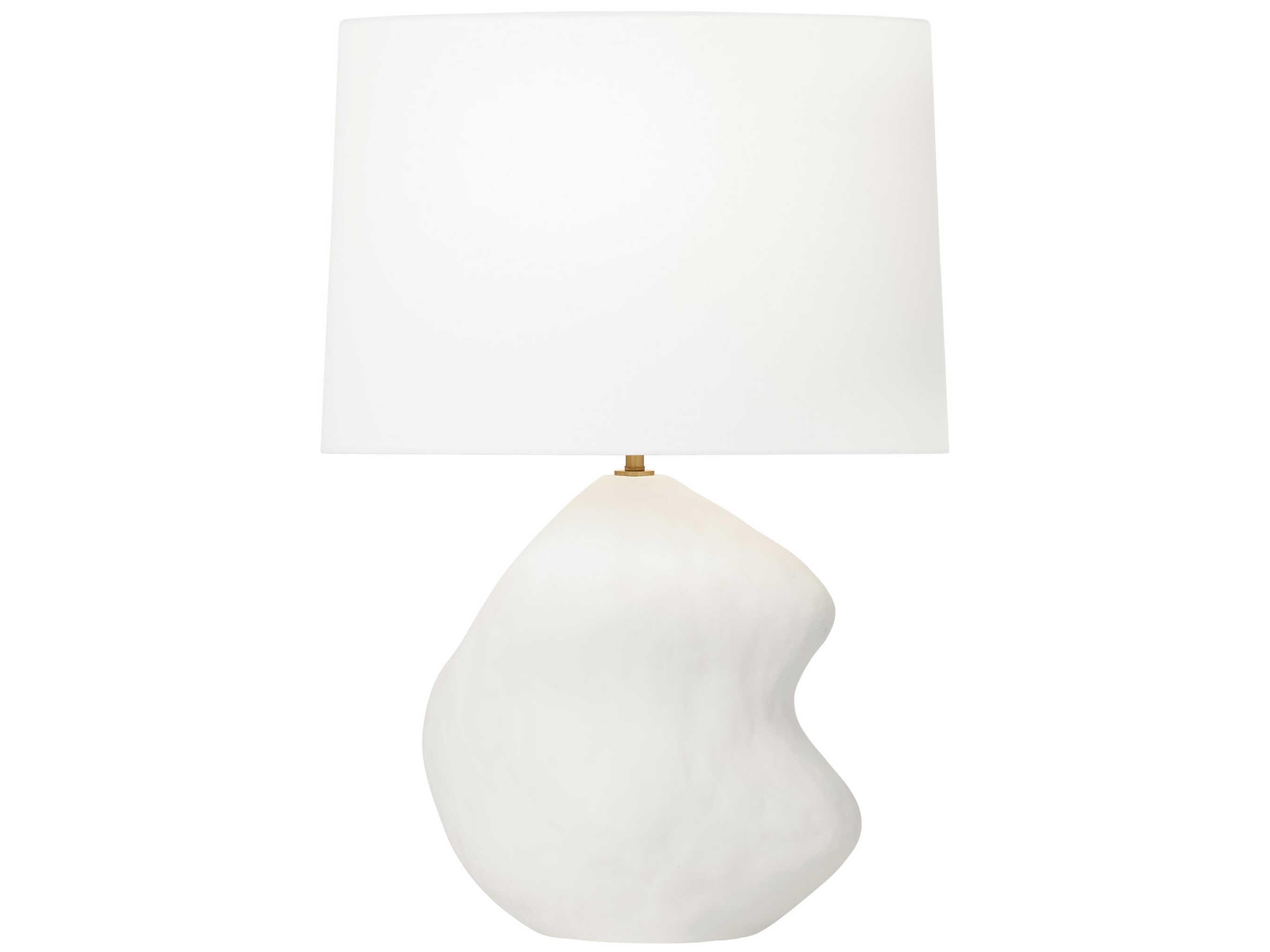 Visual Comfort Studio Broxton Matte White Linen Table Lamp