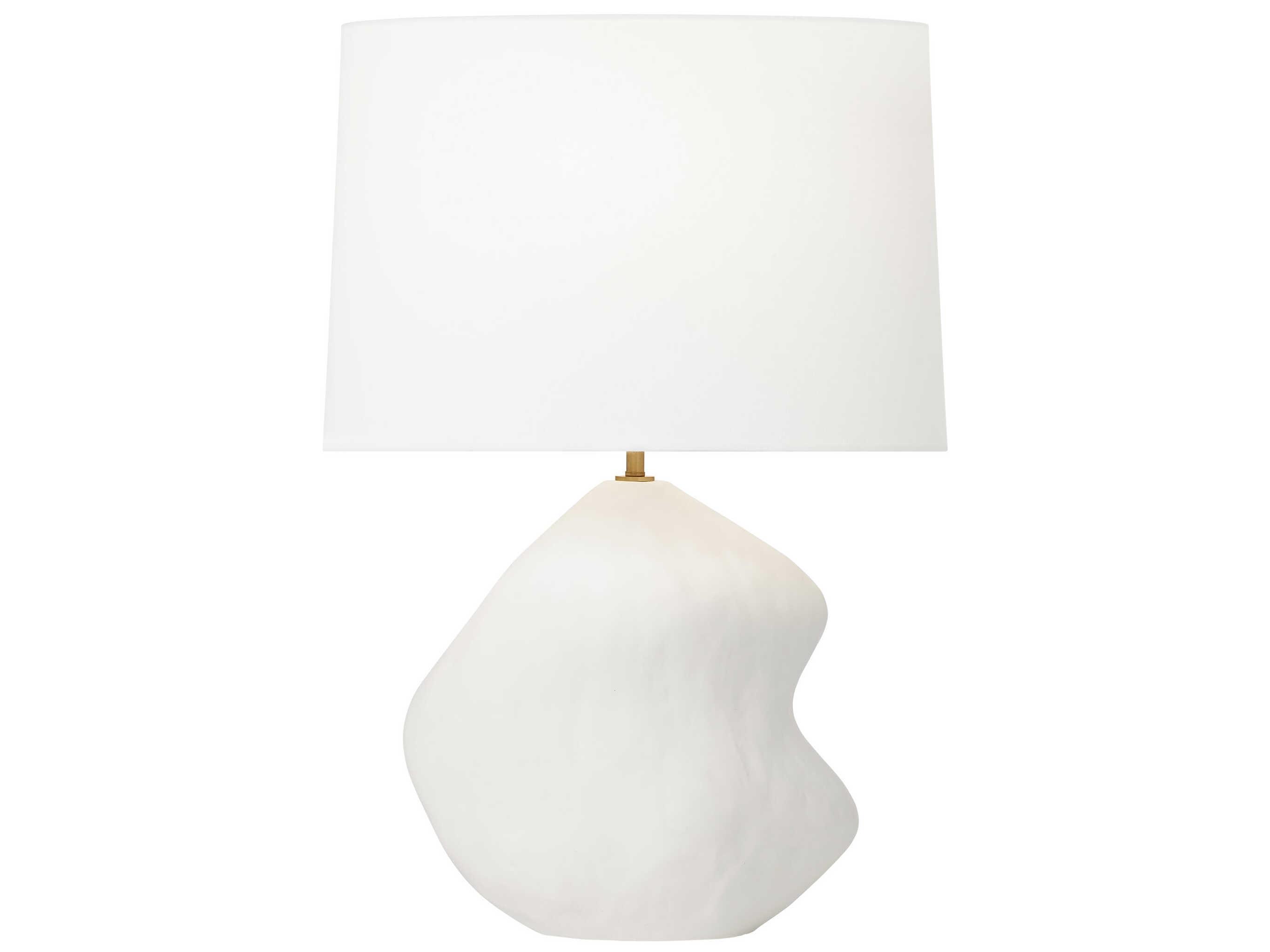 Visual Comfort Studio Broxton Matte White Linen Table Lamp