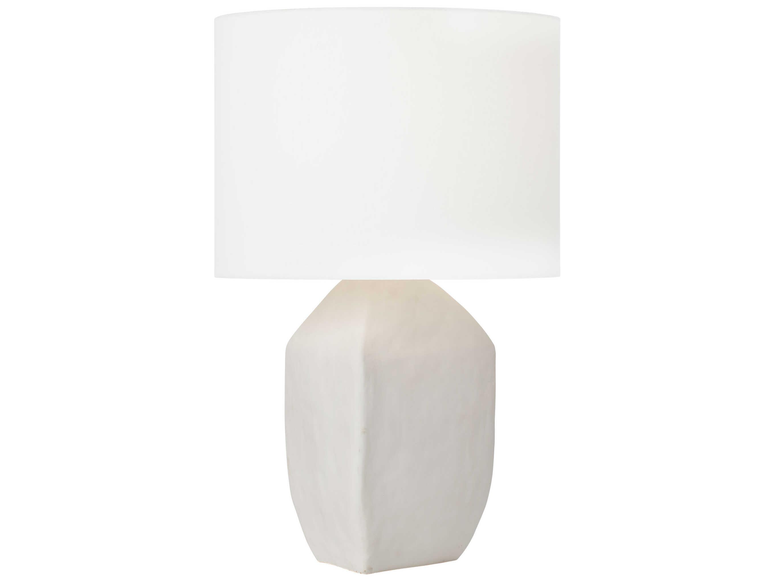 Visual Comfort Studio Sybert Matte White Linen Buffet Lamp