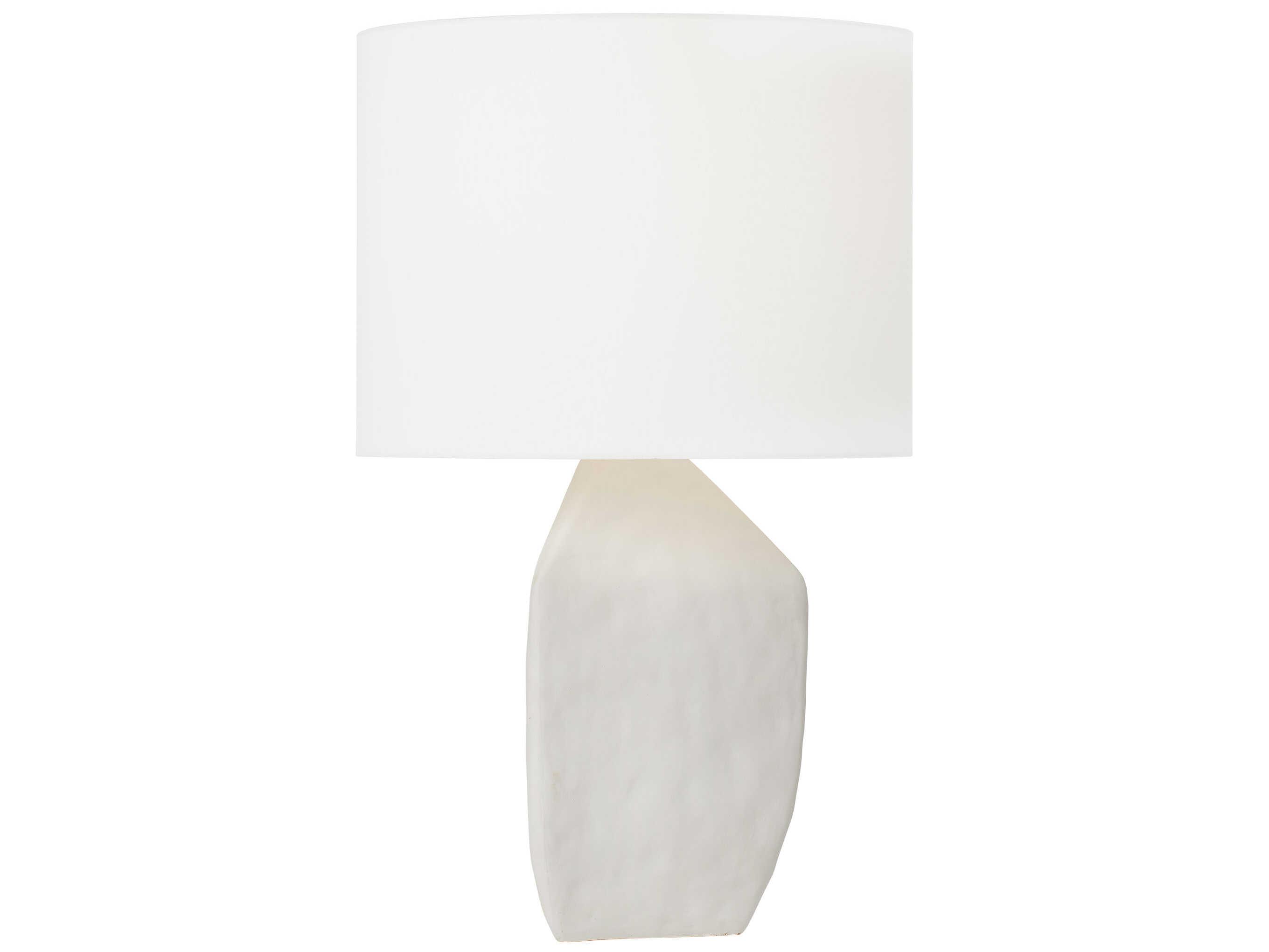 Visual Comfort Studio Sybert Matte White Linen Buffet Lamp