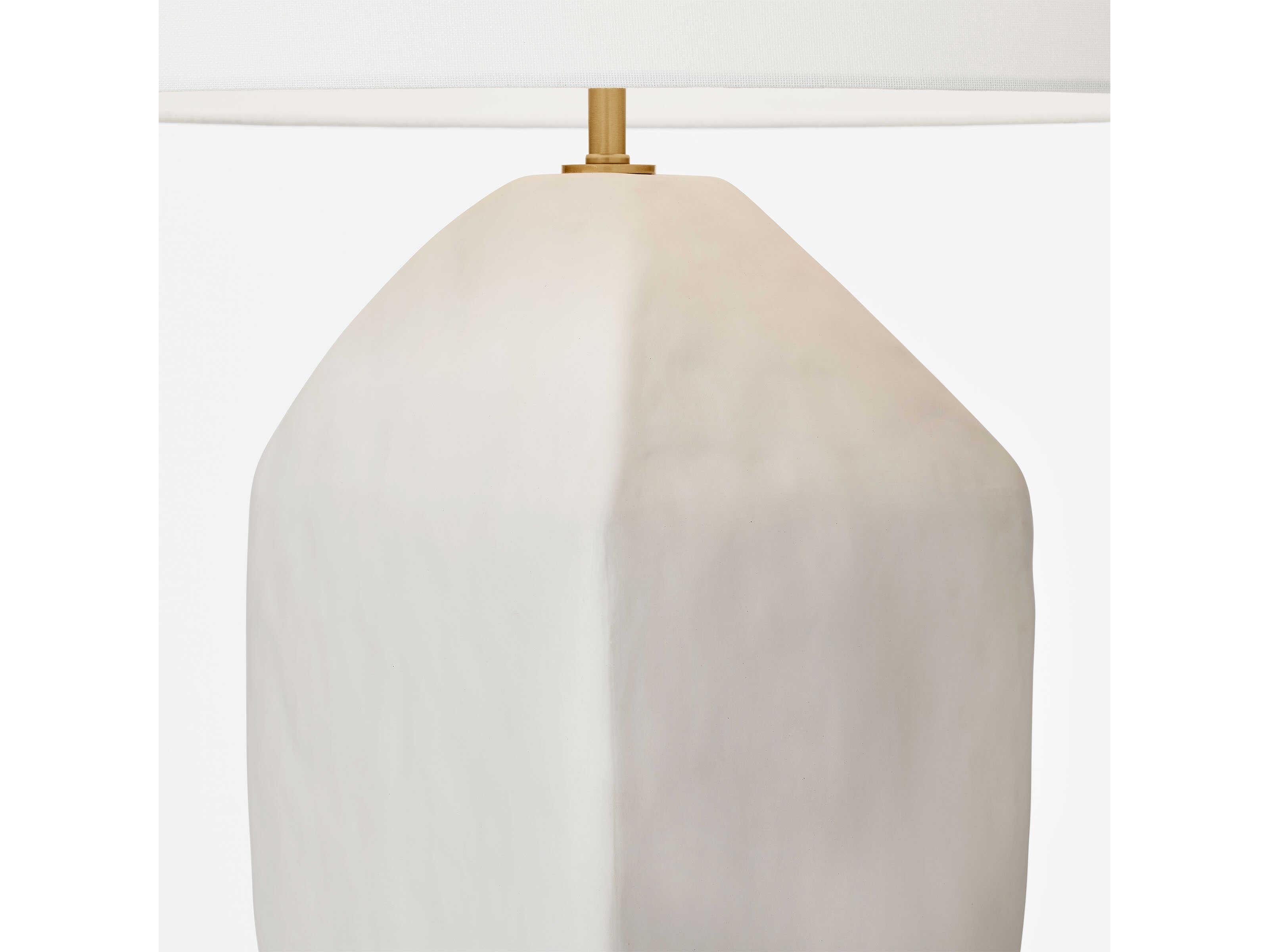 Visual Comfort Studio Sybert Matte White Linen Buffet Lamp