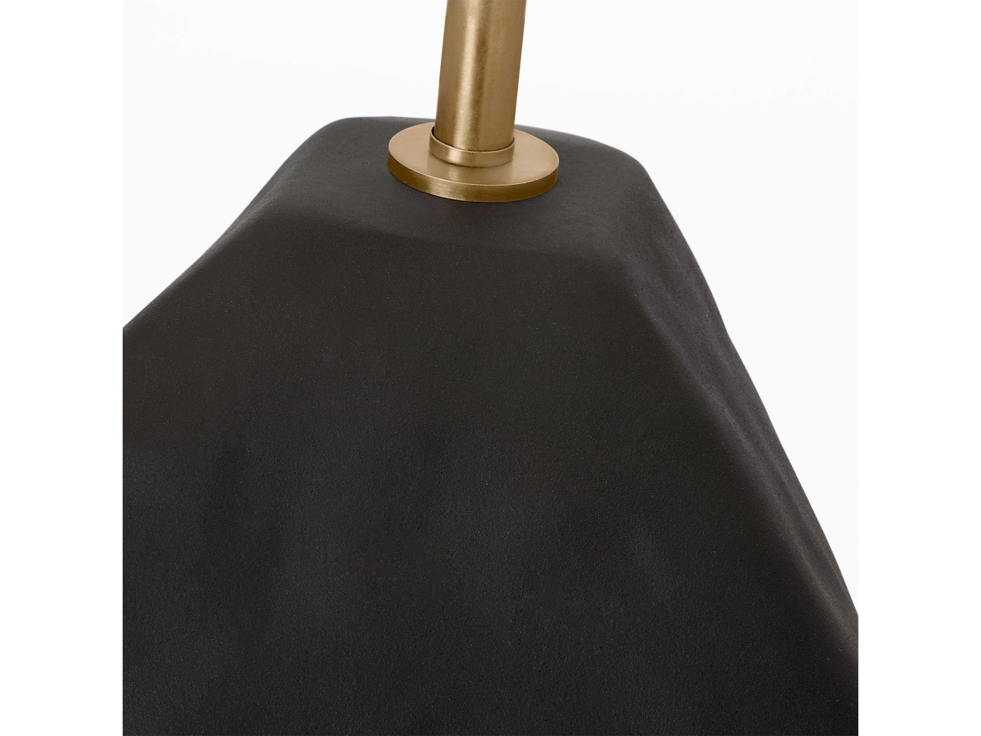 Visual Comfort Studio Sybert Rough Black White Linen Buffet Lamp