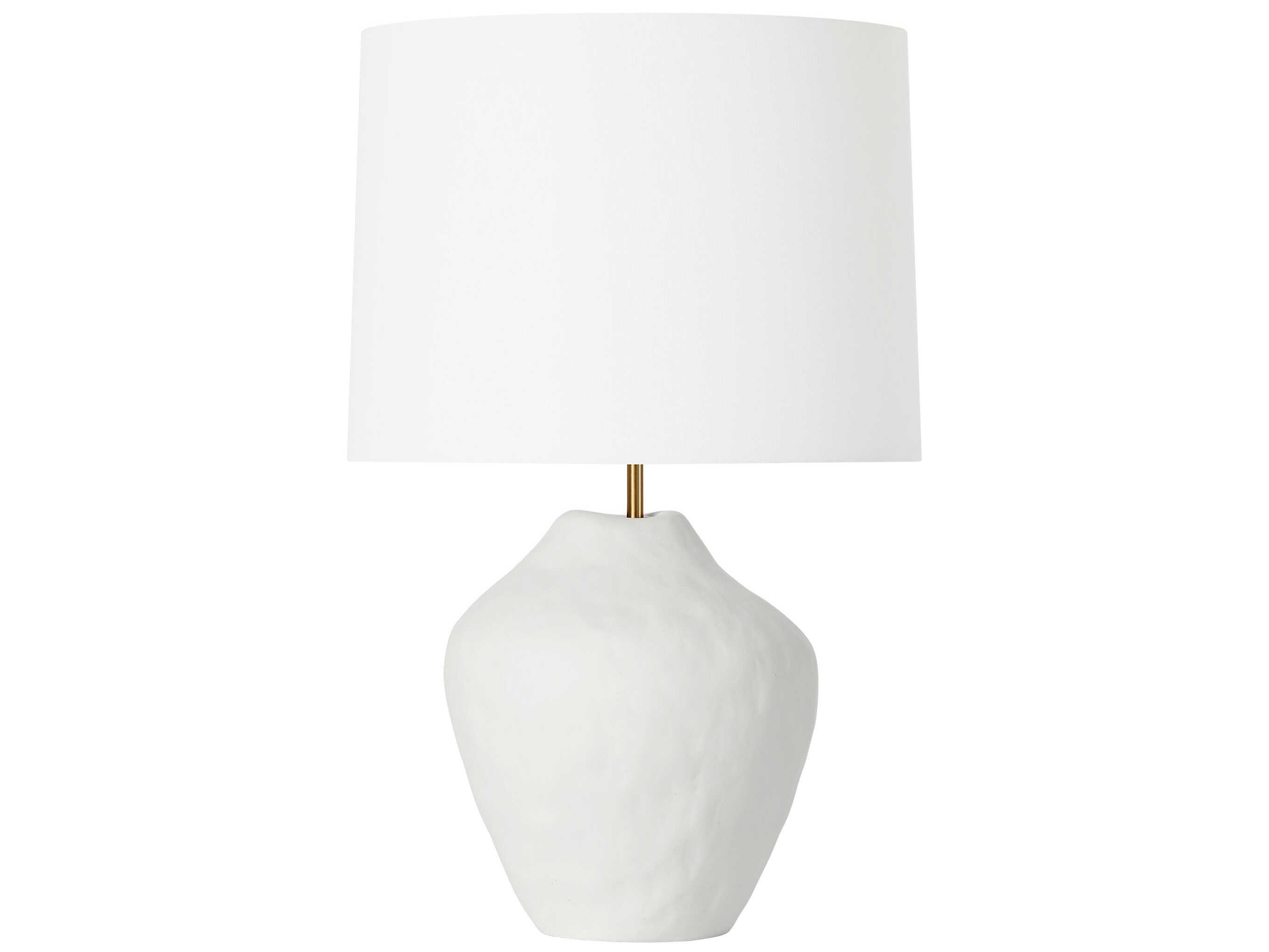 Visual Comfort Studio Cadley Matte White Linen Buffet Lamp