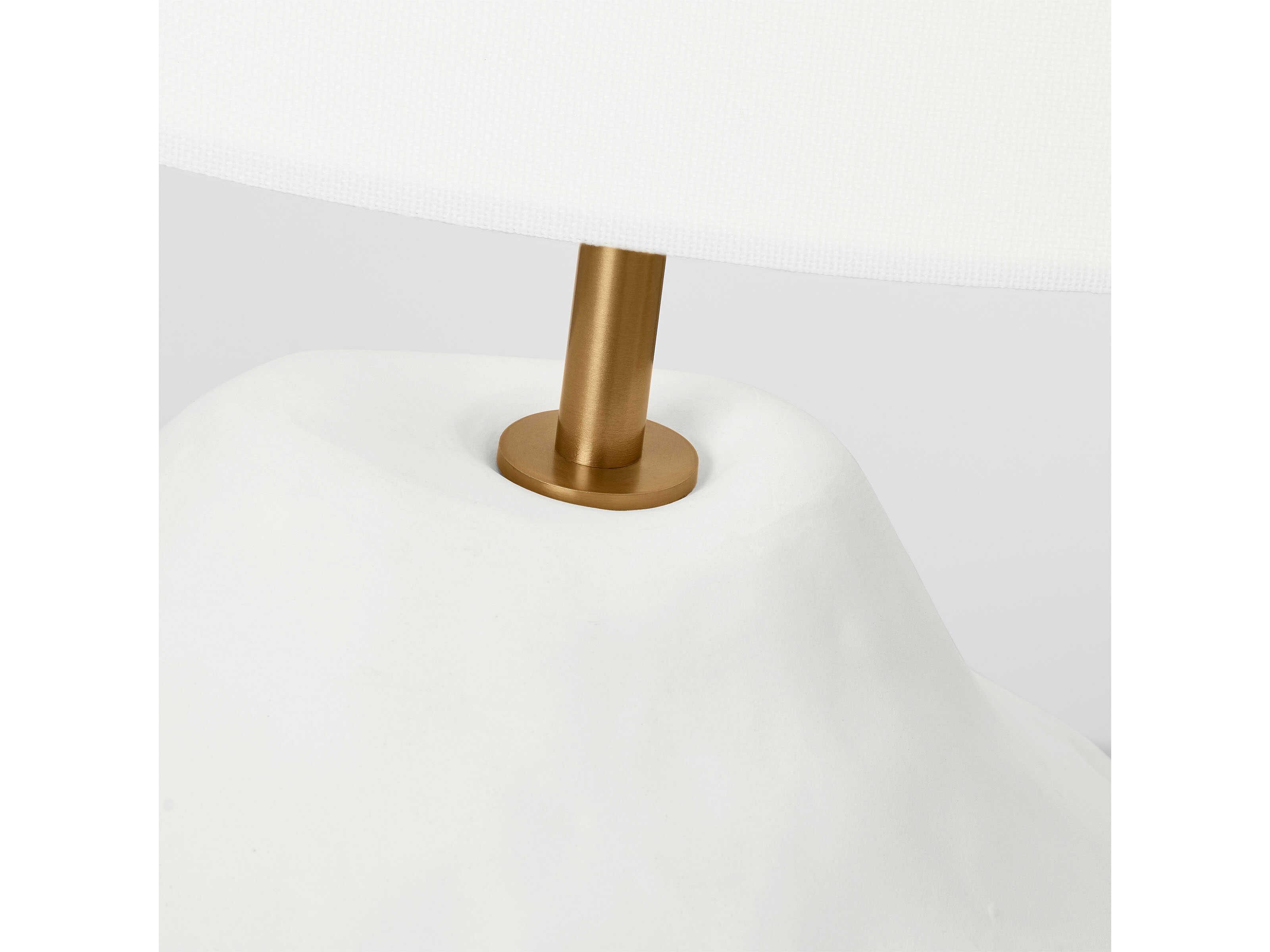 Visual Comfort Studio Cadley Matte White Linen Buffet Lamp