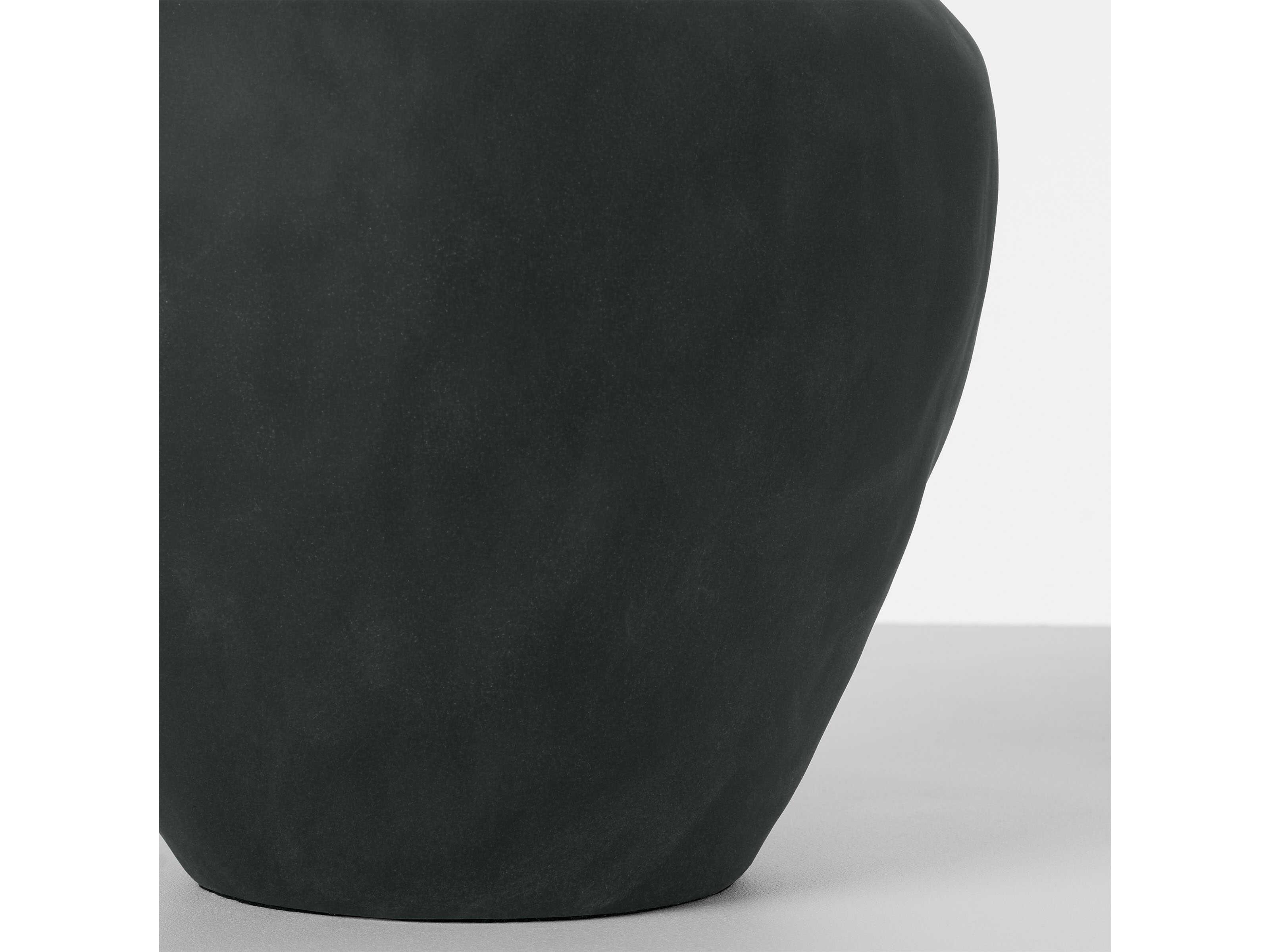 Visual Comfort Studio Cadley Rough Black White Linen Buffet Lamp