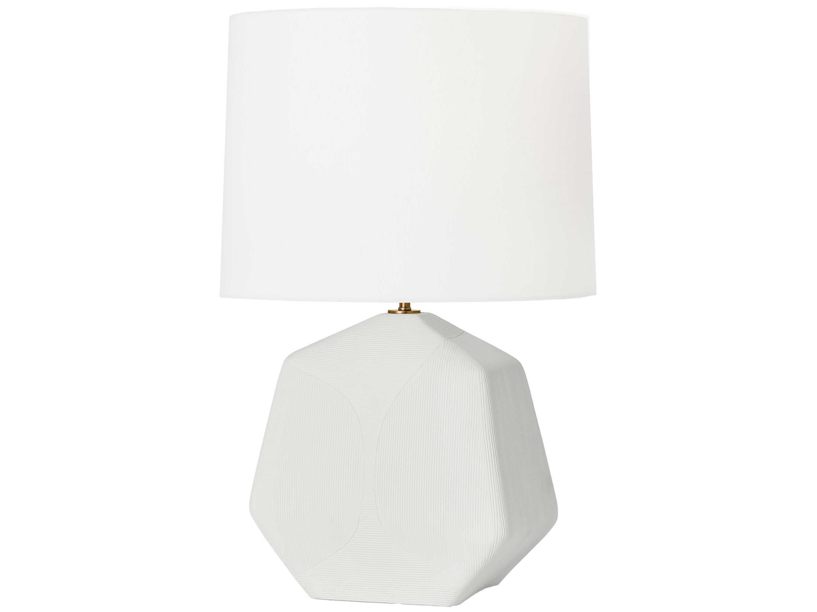 Visual Comfort Studio Tallulah Matte White Linen Buffet Lamp