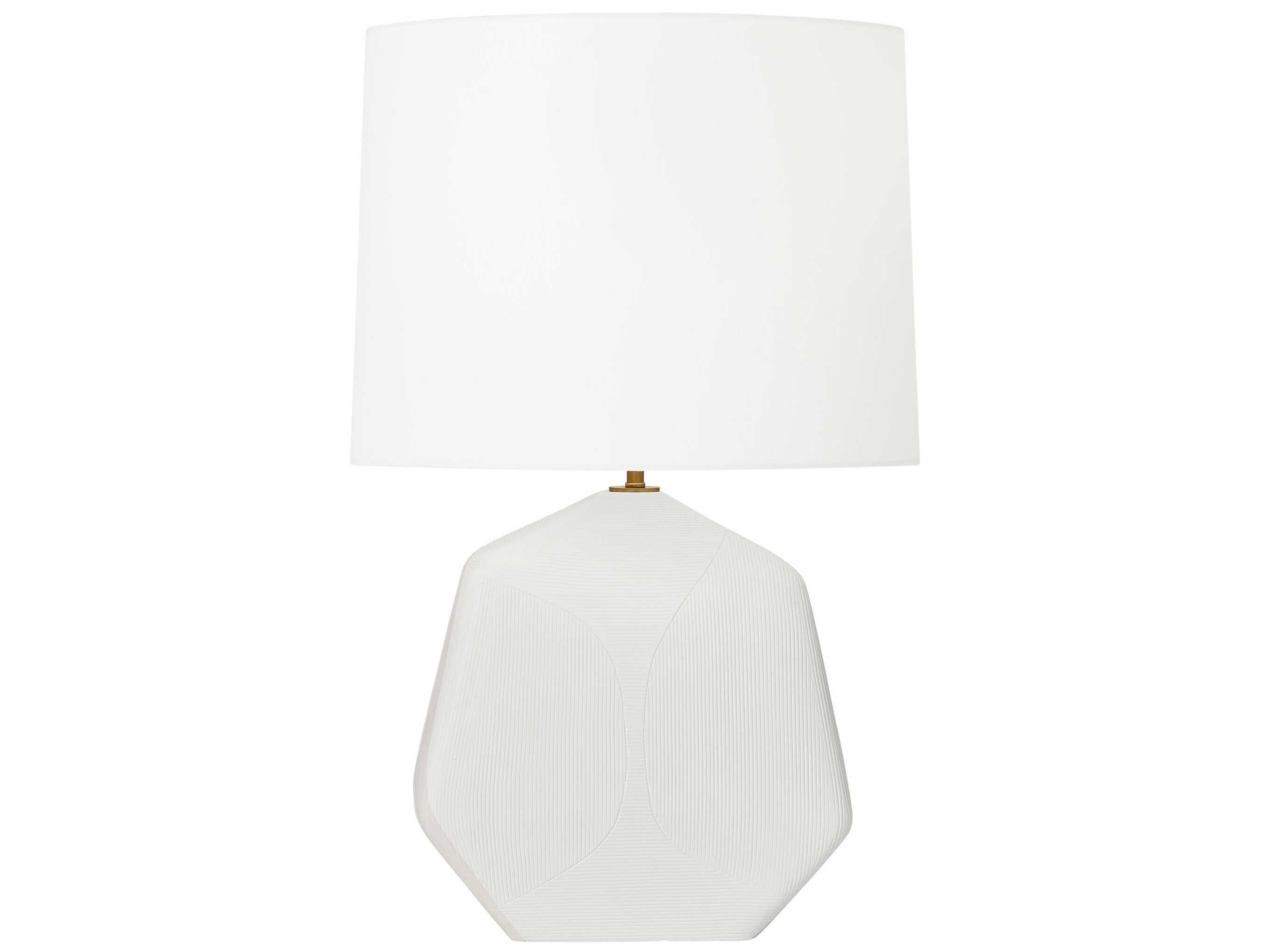 Visual Comfort Studio Tallulah Matte White Linen Buffet Lamp