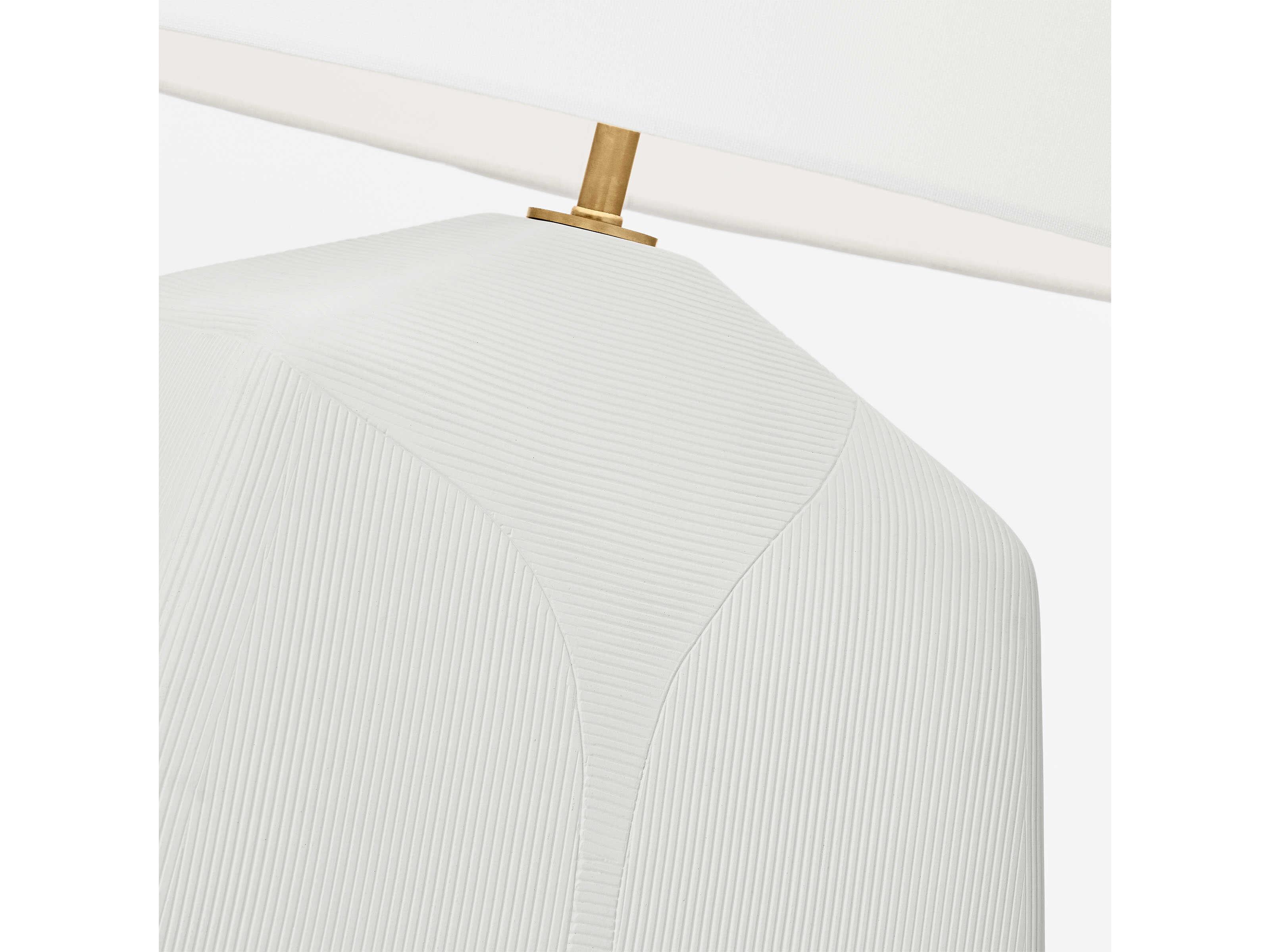 Visual Comfort Studio Tallulah Matte White Linen Buffet Lamp