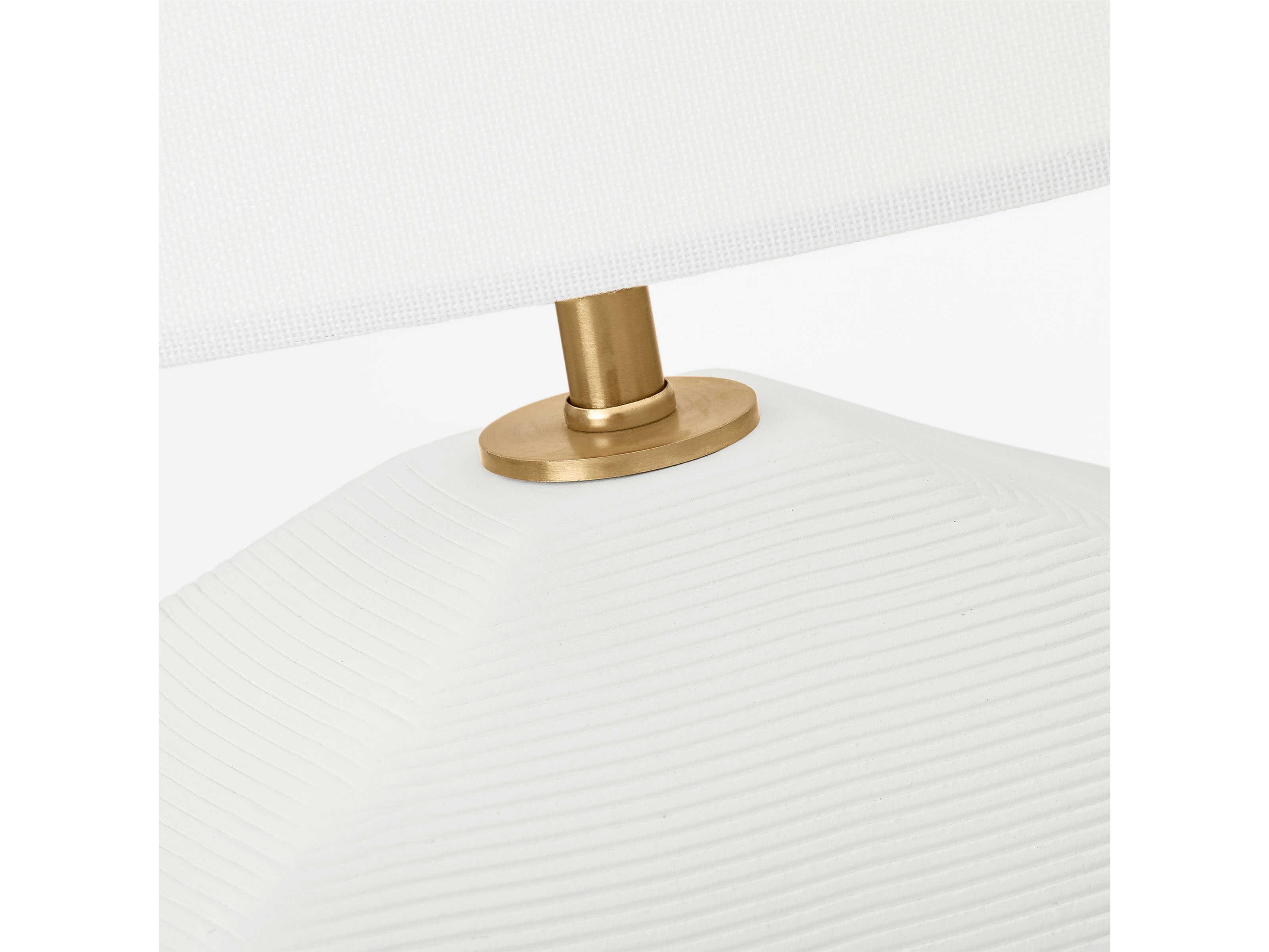 Visual Comfort Studio Tallulah Matte White Linen Buffet Lamp