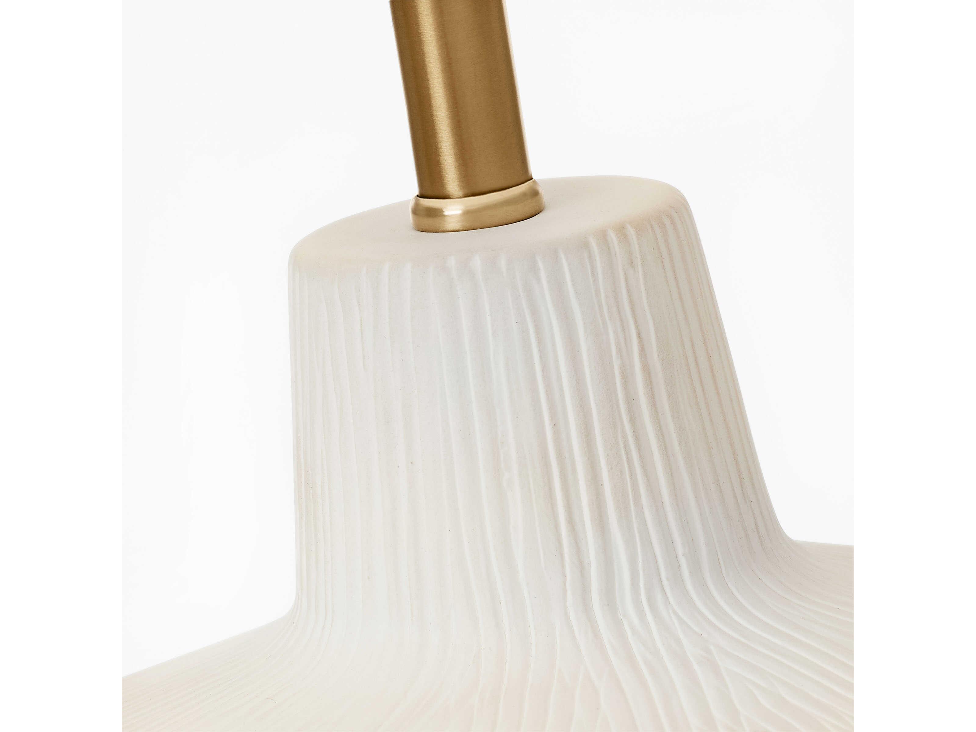 Visual Comfort Studio Panola Matte White Linen Buffet Lamp