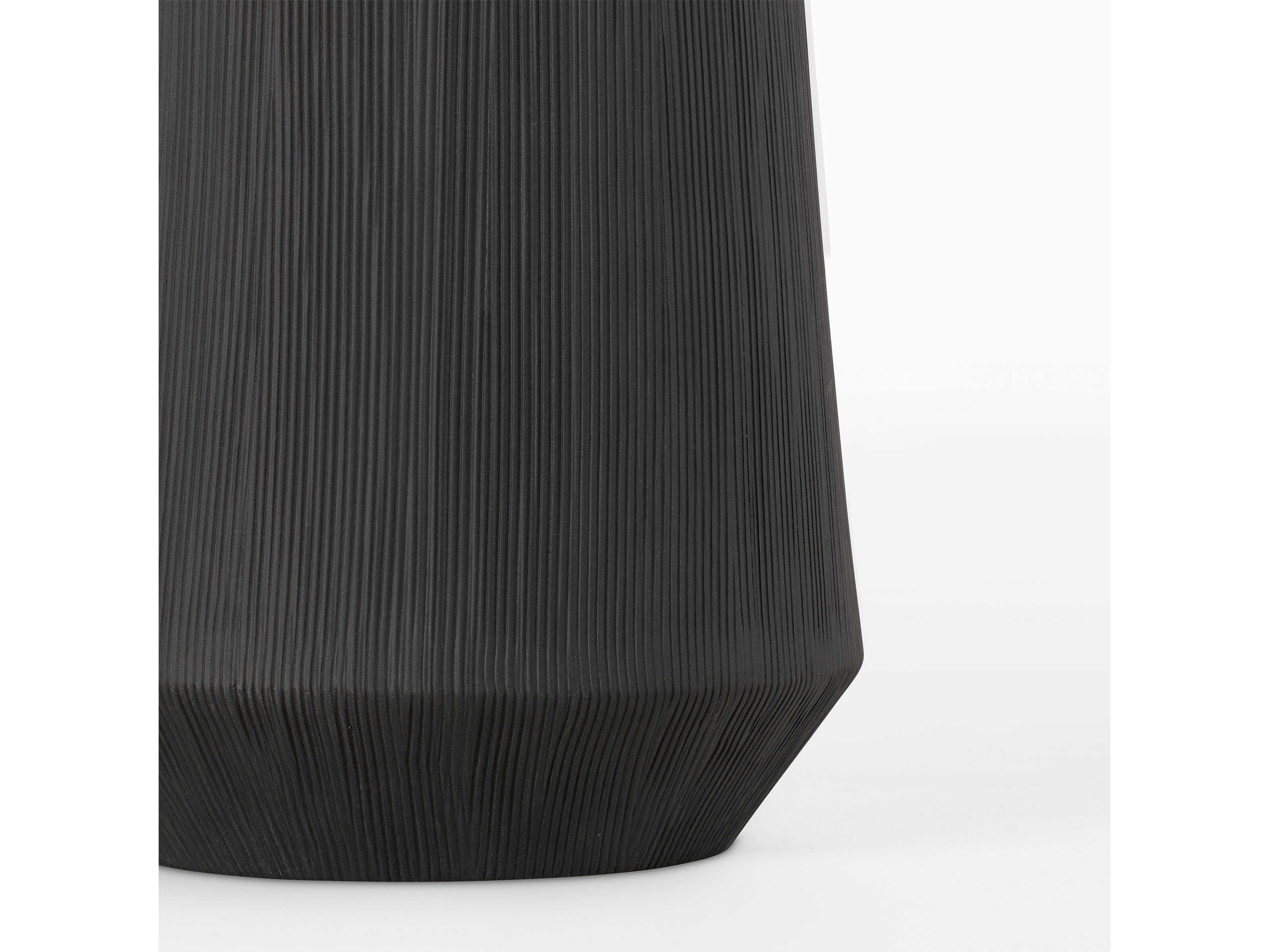 Visual Comfort Studio Panola Rough Black White Linen Buffet Lamp