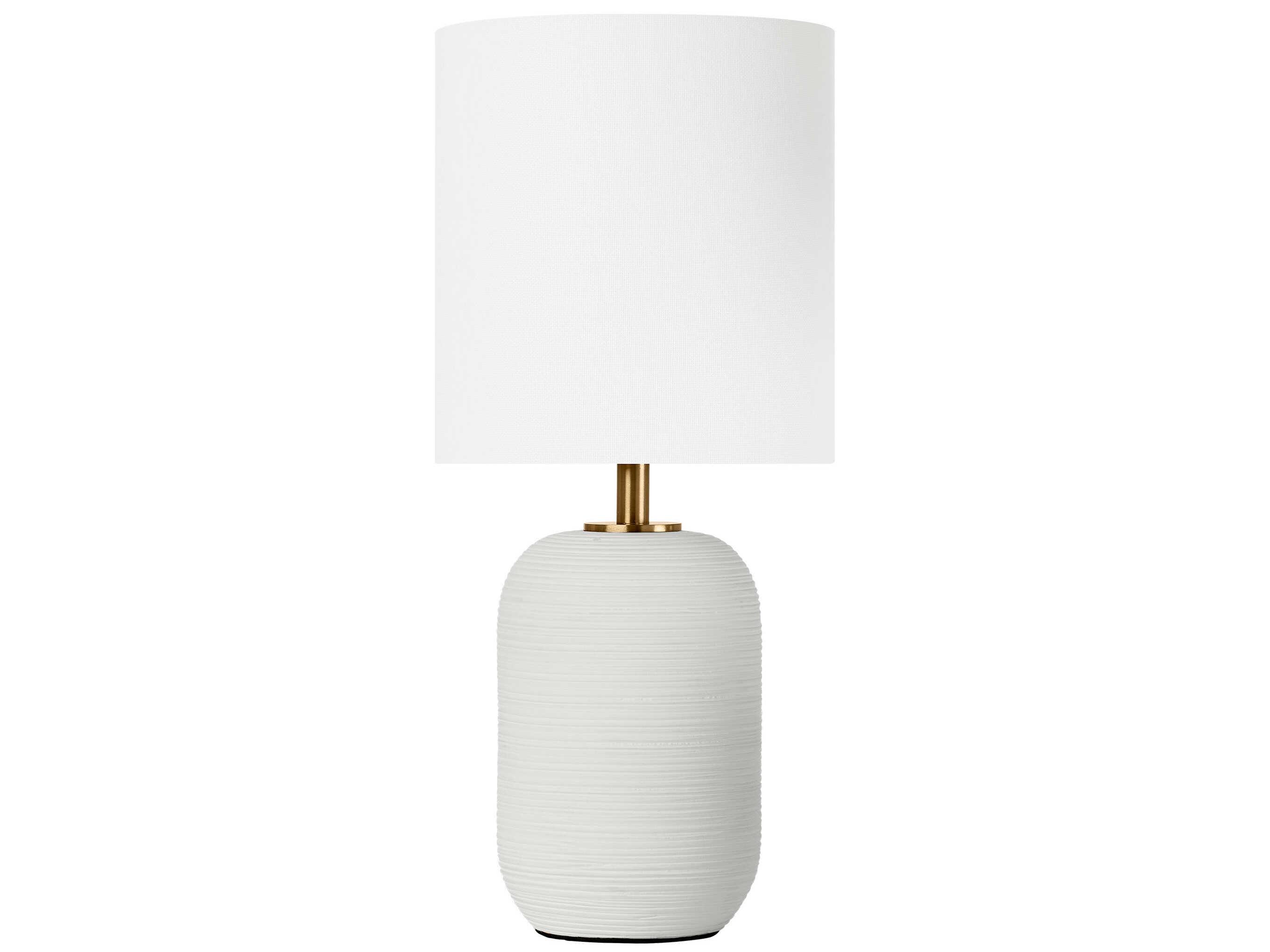 Visual Comfort Studio Fanny Matte White Linen Table Lamp