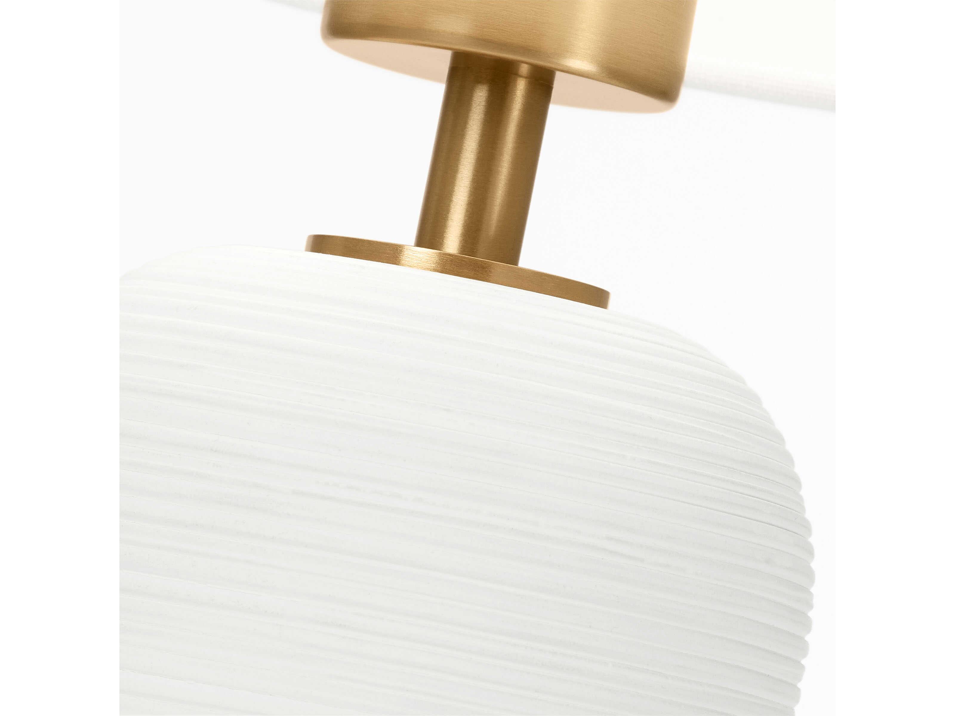 Visual Comfort Studio Fanny Matte White Linen Table Lamp