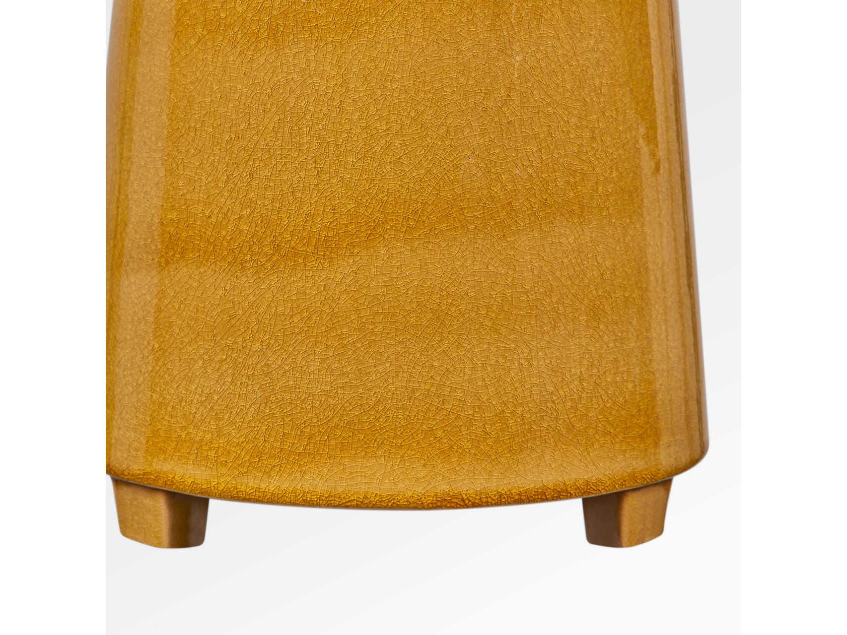 Visual Comfort Studio Nell Cracked Honey White Linen Fabric Yellow Buffet Lamp