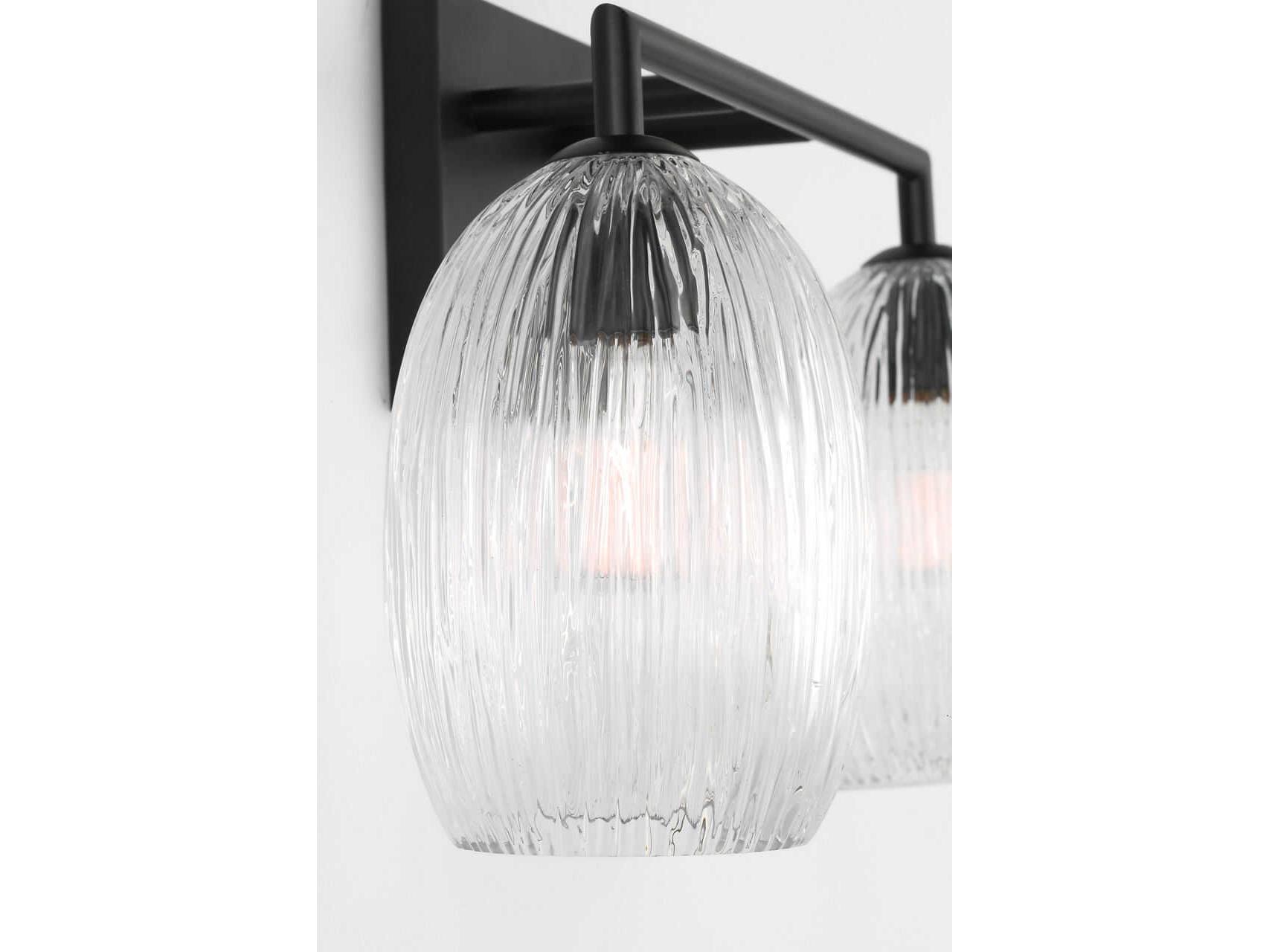 Visual Comfort Studio Serafina 2-Light Aged Iron Black Vanity Light