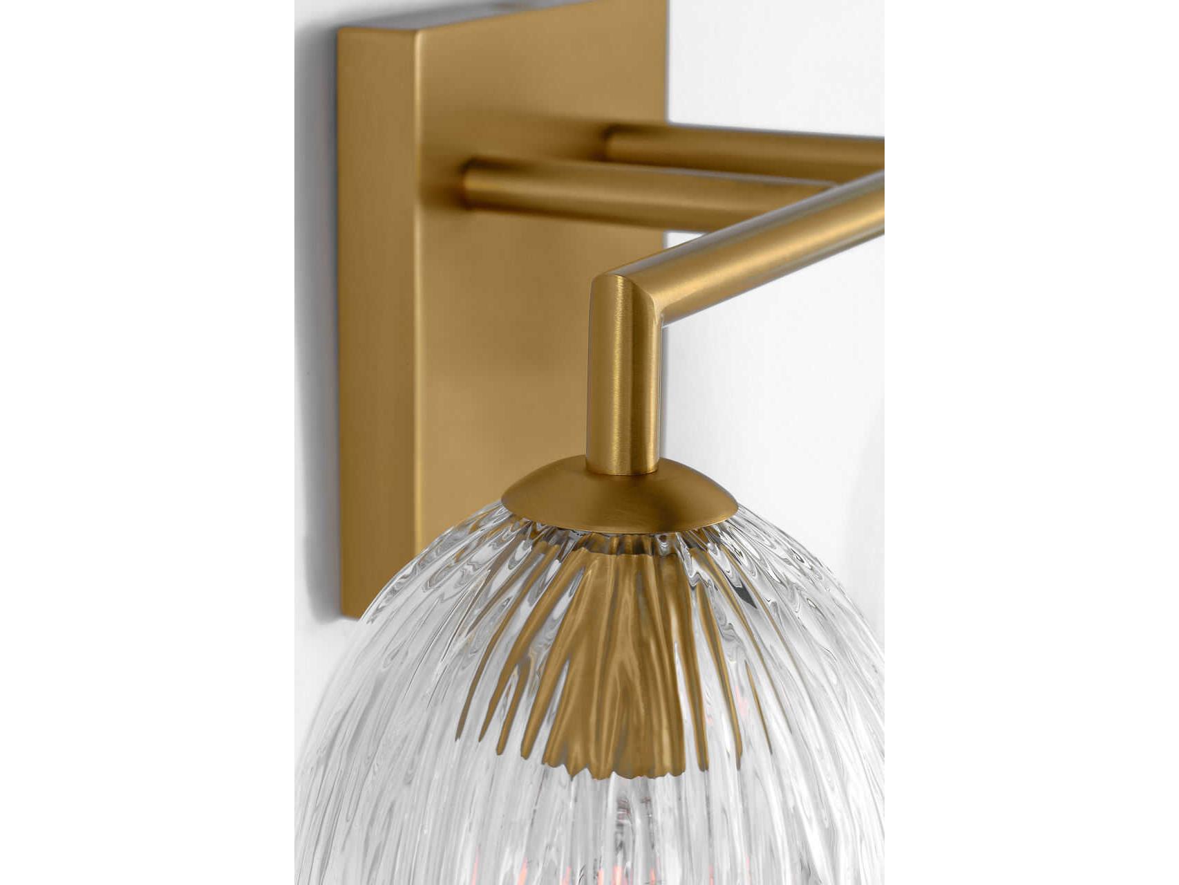 Visual Comfort Studio Serafina 2-Light Burnished Brass Vanity Light